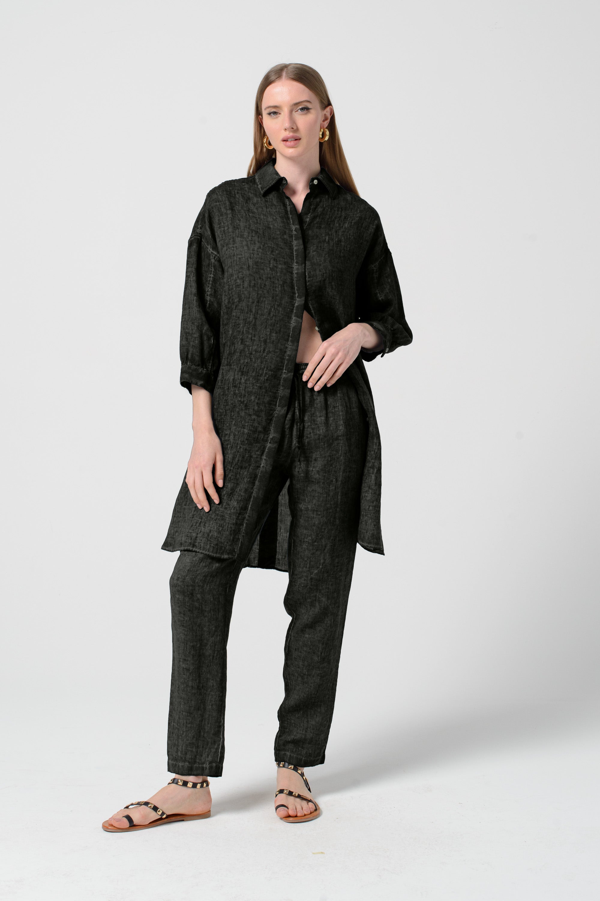 Lady Linen Shirtdress - Tonga