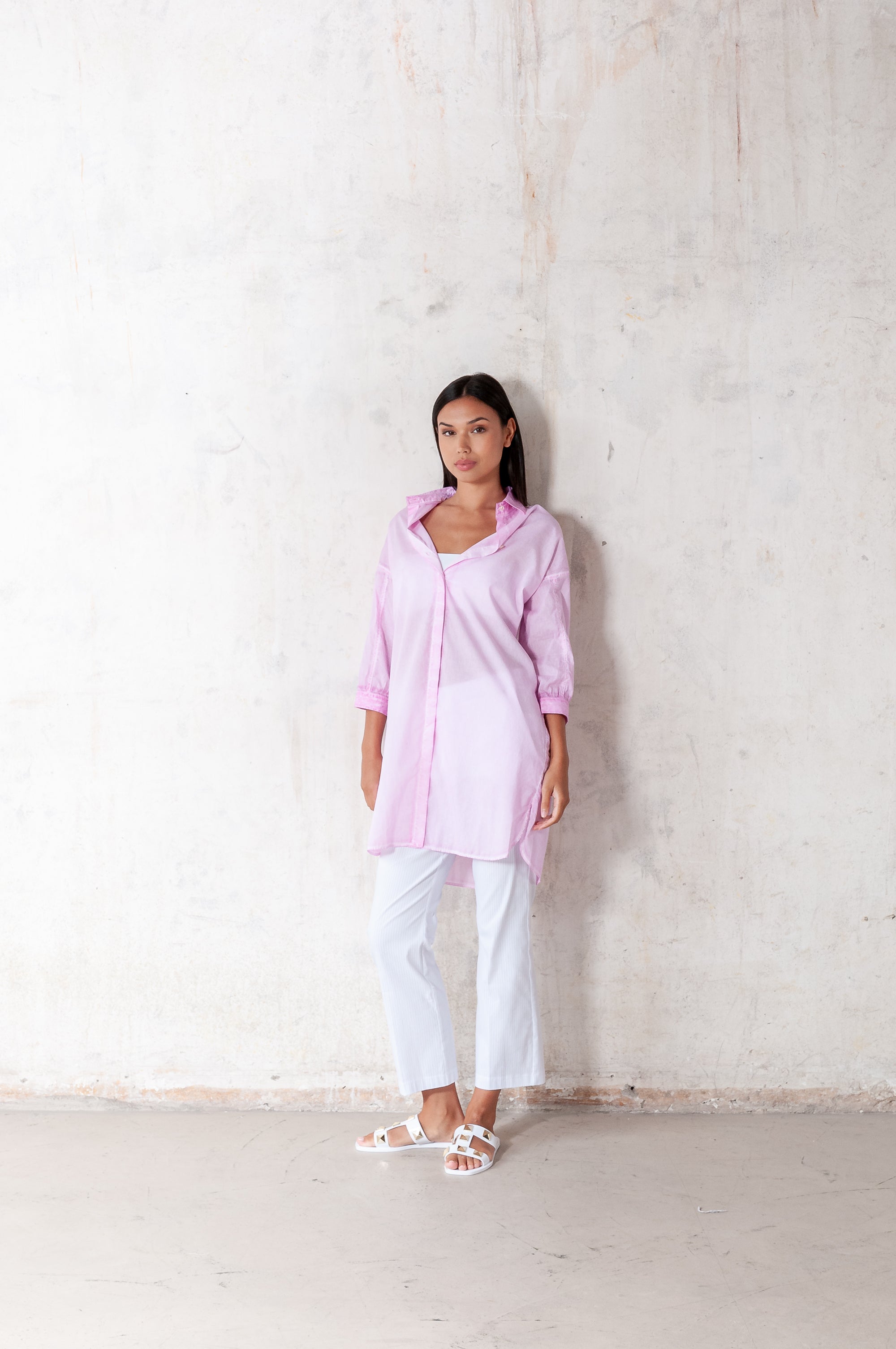 Lady Shirtdress in Breezy Cotton - Candy