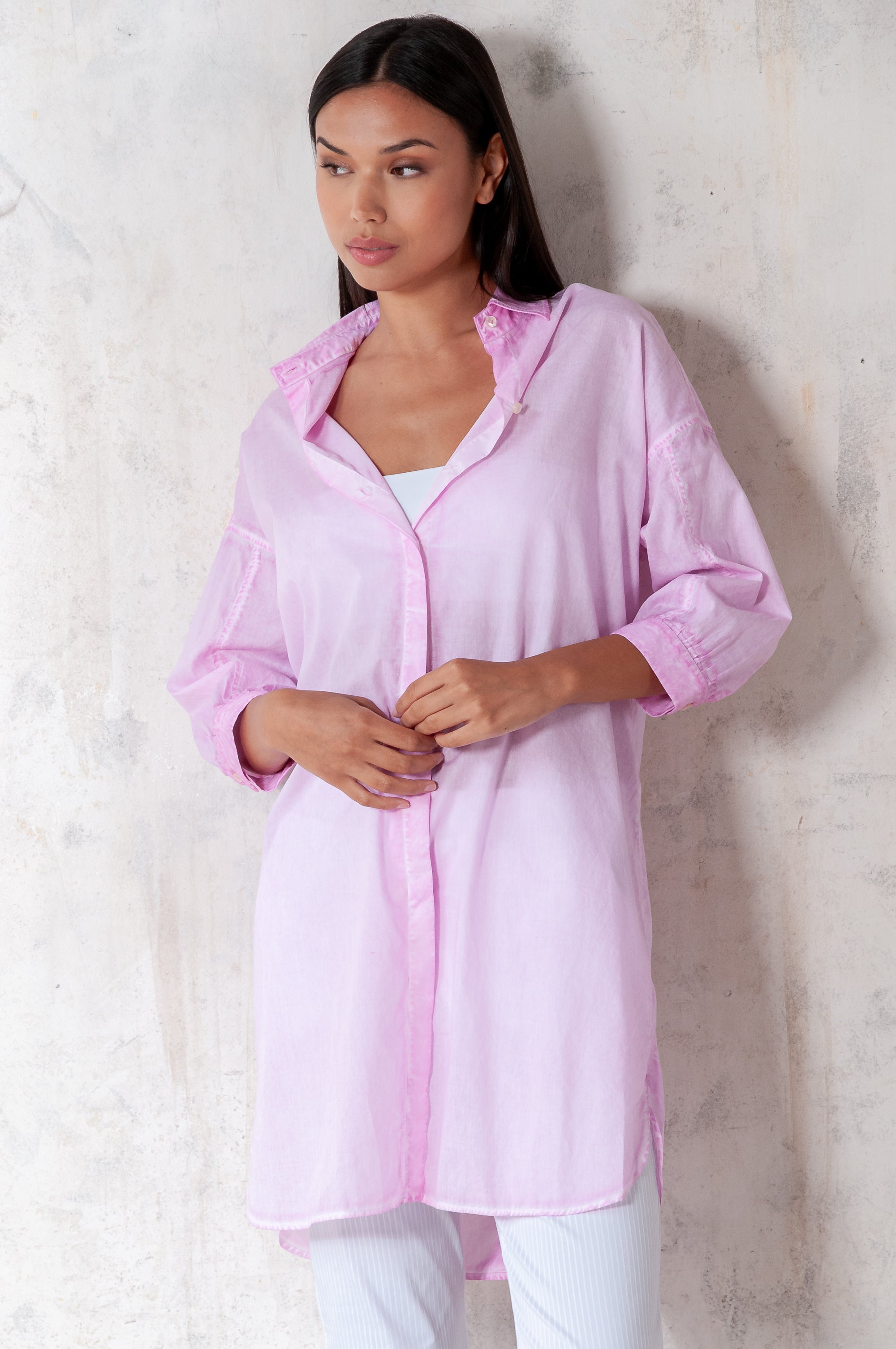 Lady Shirtdress in Breezy Cotton - Candy