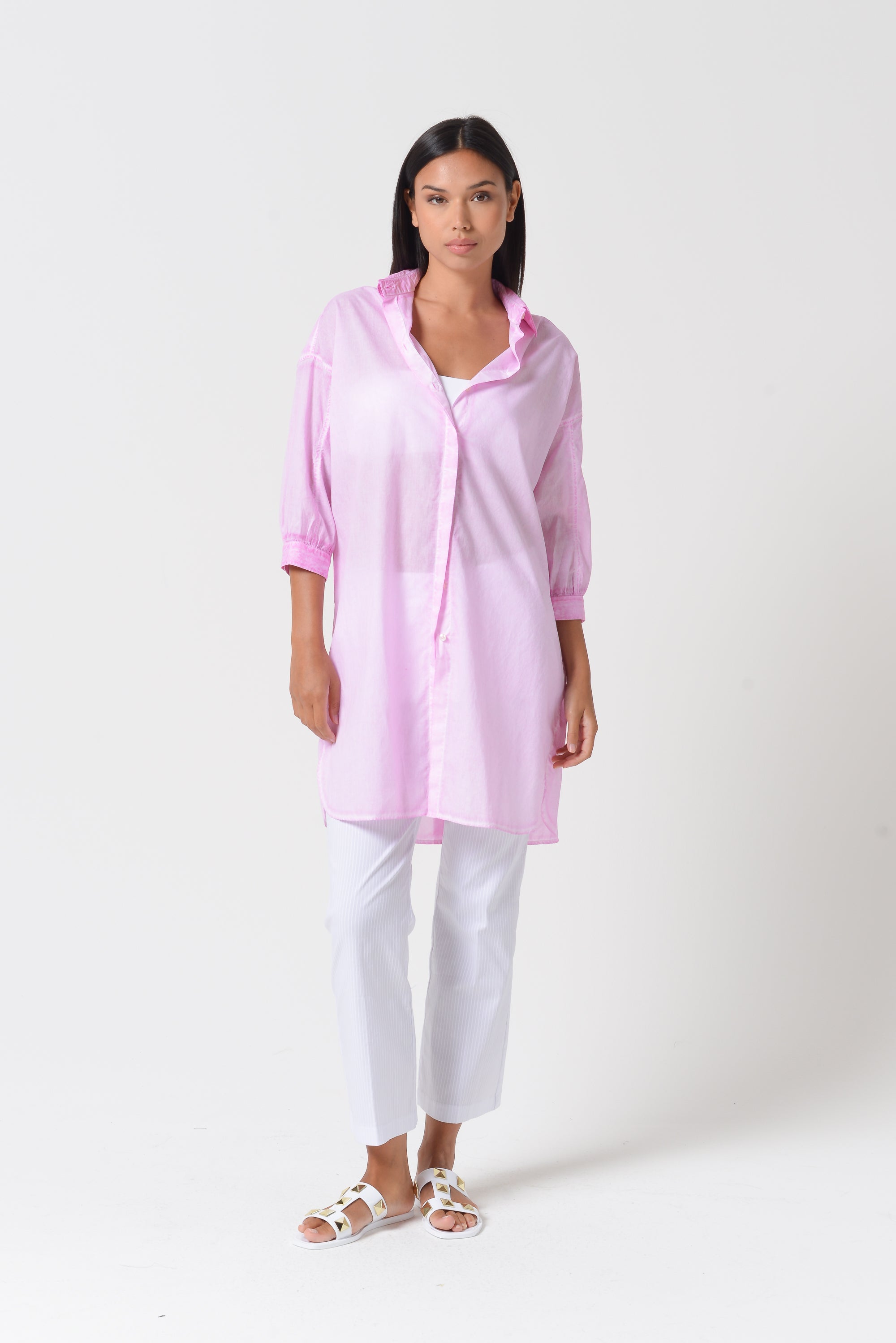 Lady Shirtdress in Breezy Cotton - Candy