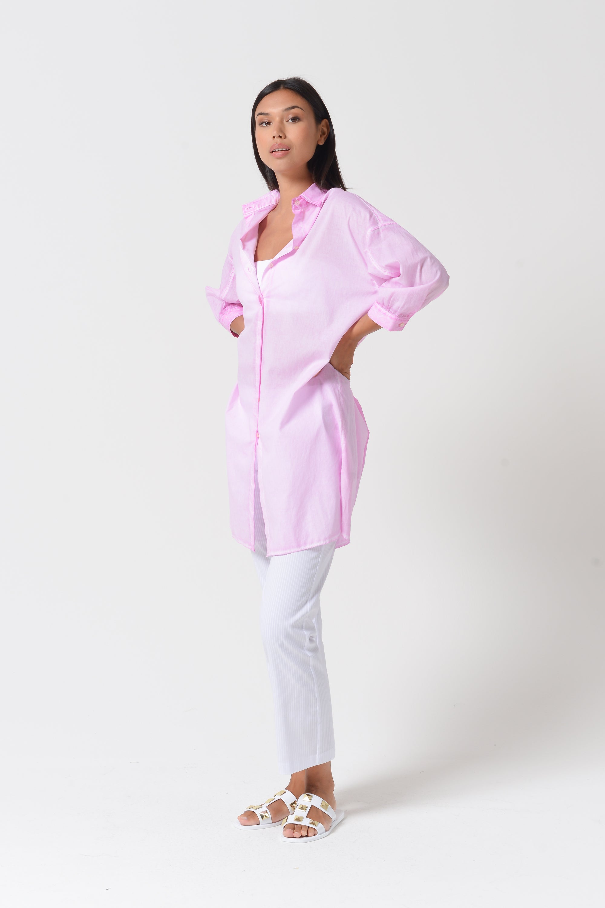 Lady Shirtdress in Breezy Cotton - Candy