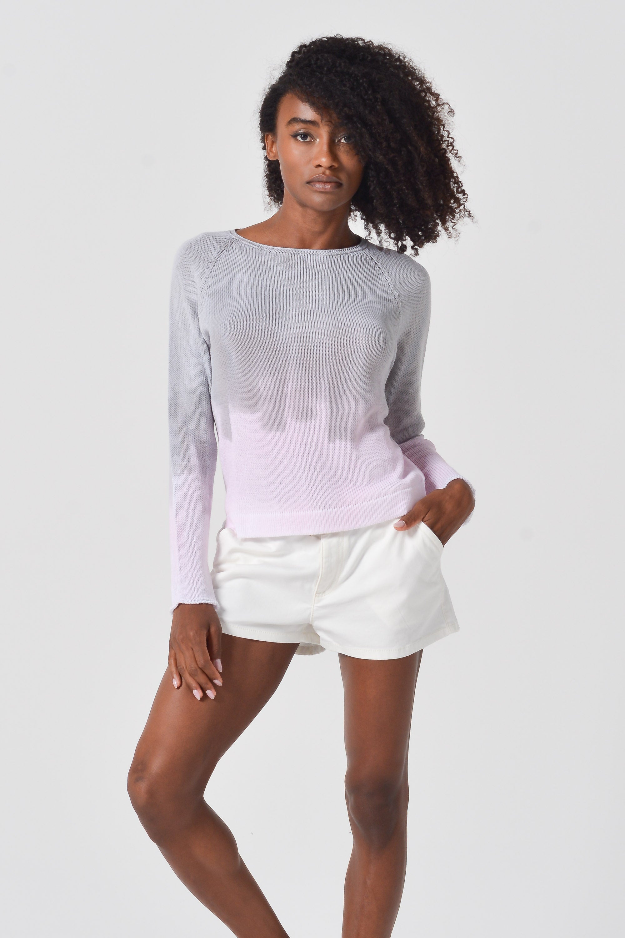 Happy Hour Knit in Seaside Art - Seashell