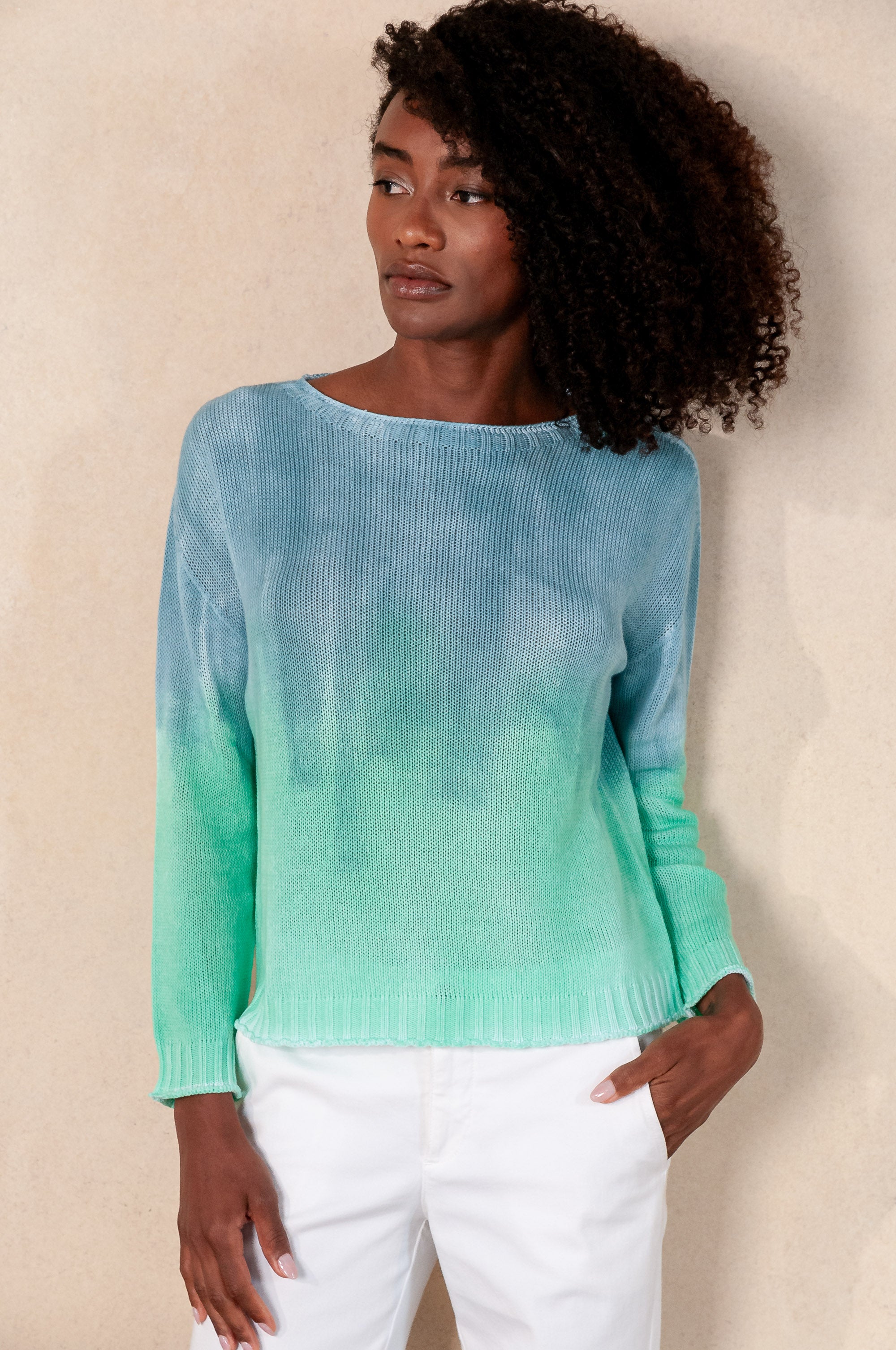 Vaze Knit in Seaside Art - Marina