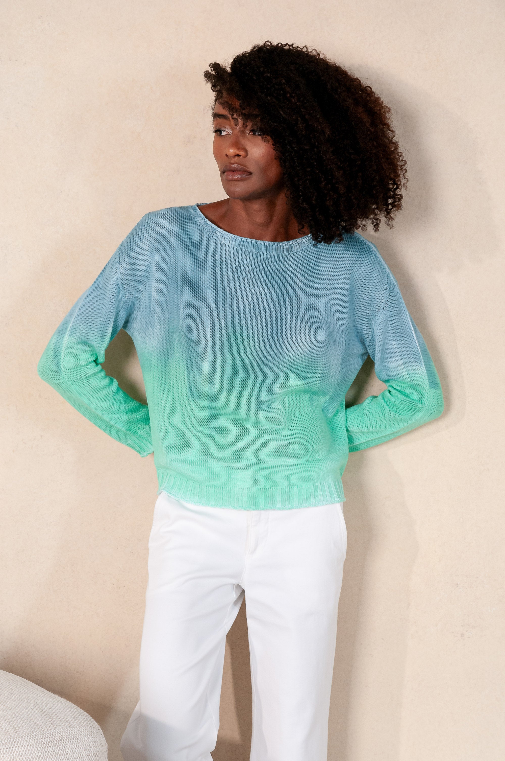 Vaze Knit in Seaside Art - Marina