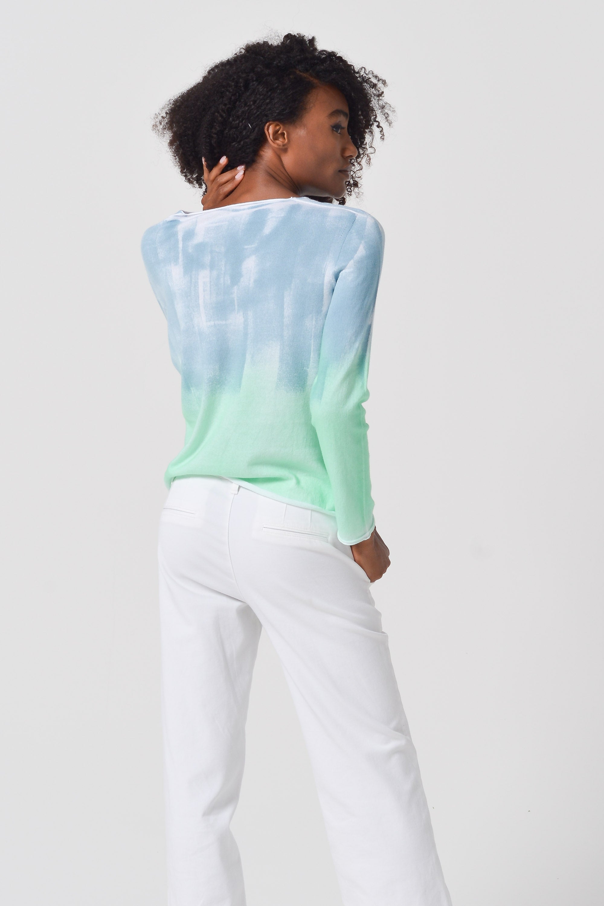 Serena Knit in Seaside Art - Marina