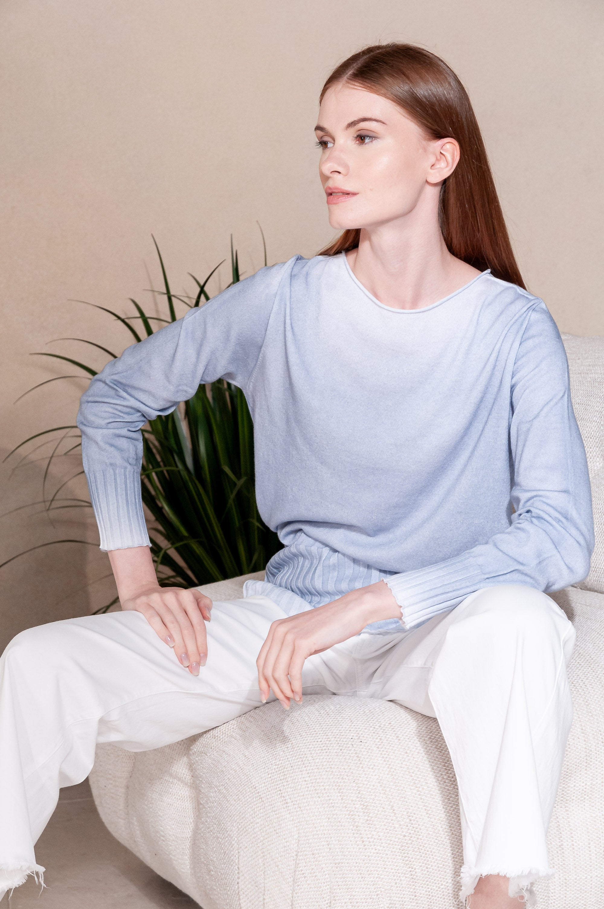 Monday Sweater in Spray Art - Polar