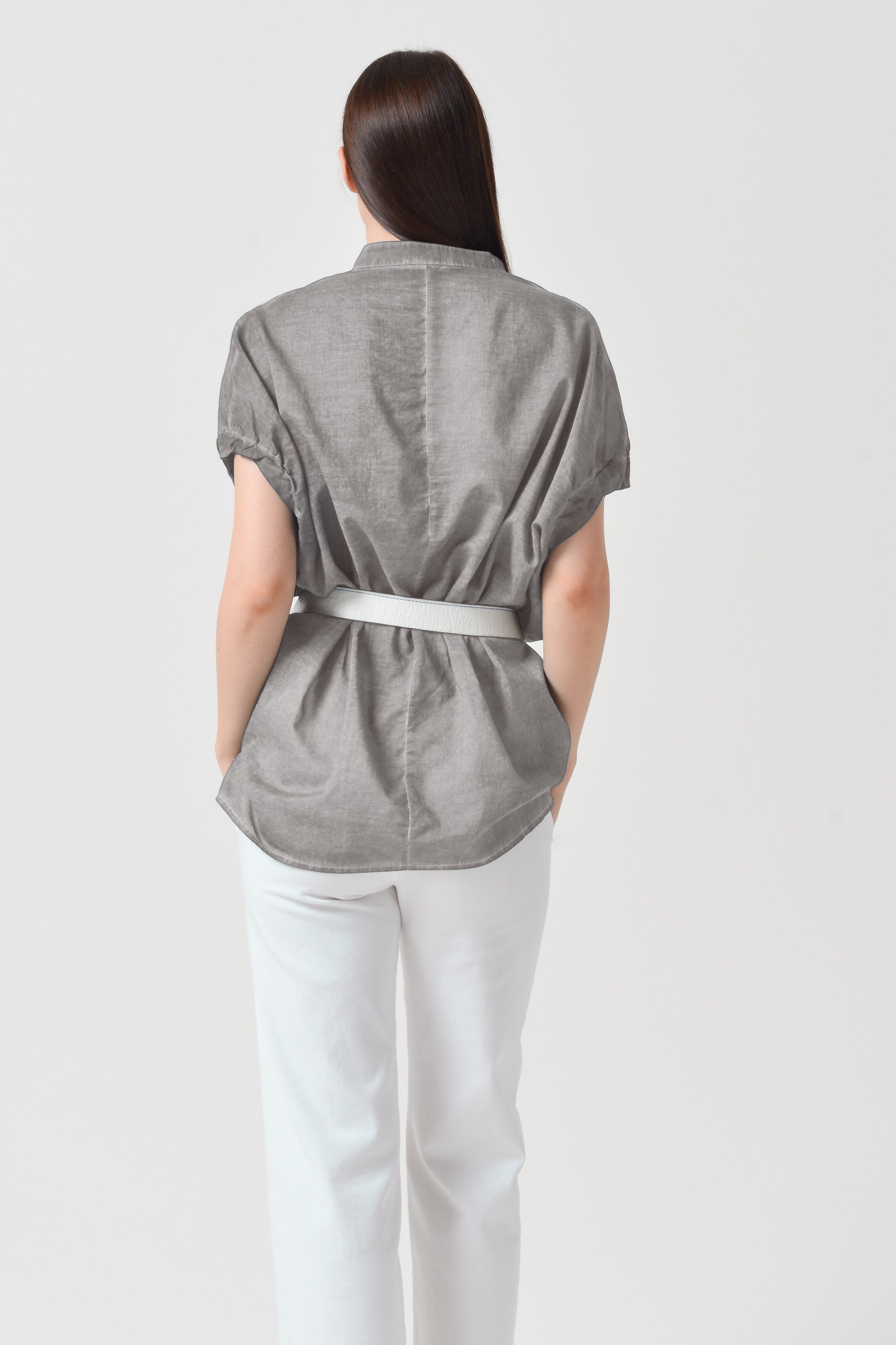 Isabela Voile Kaftan - Steel