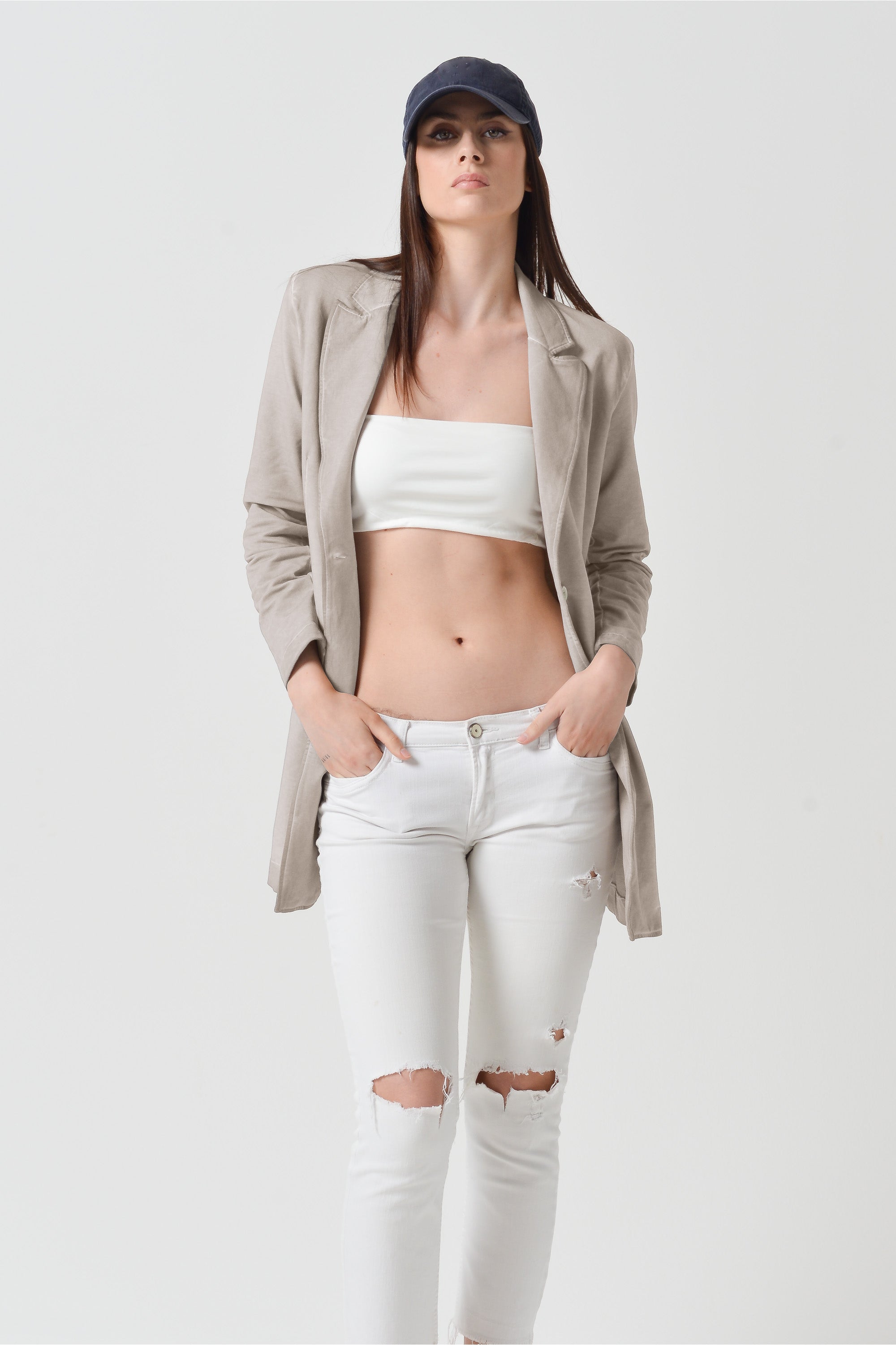 City Long Blazer - Canapa