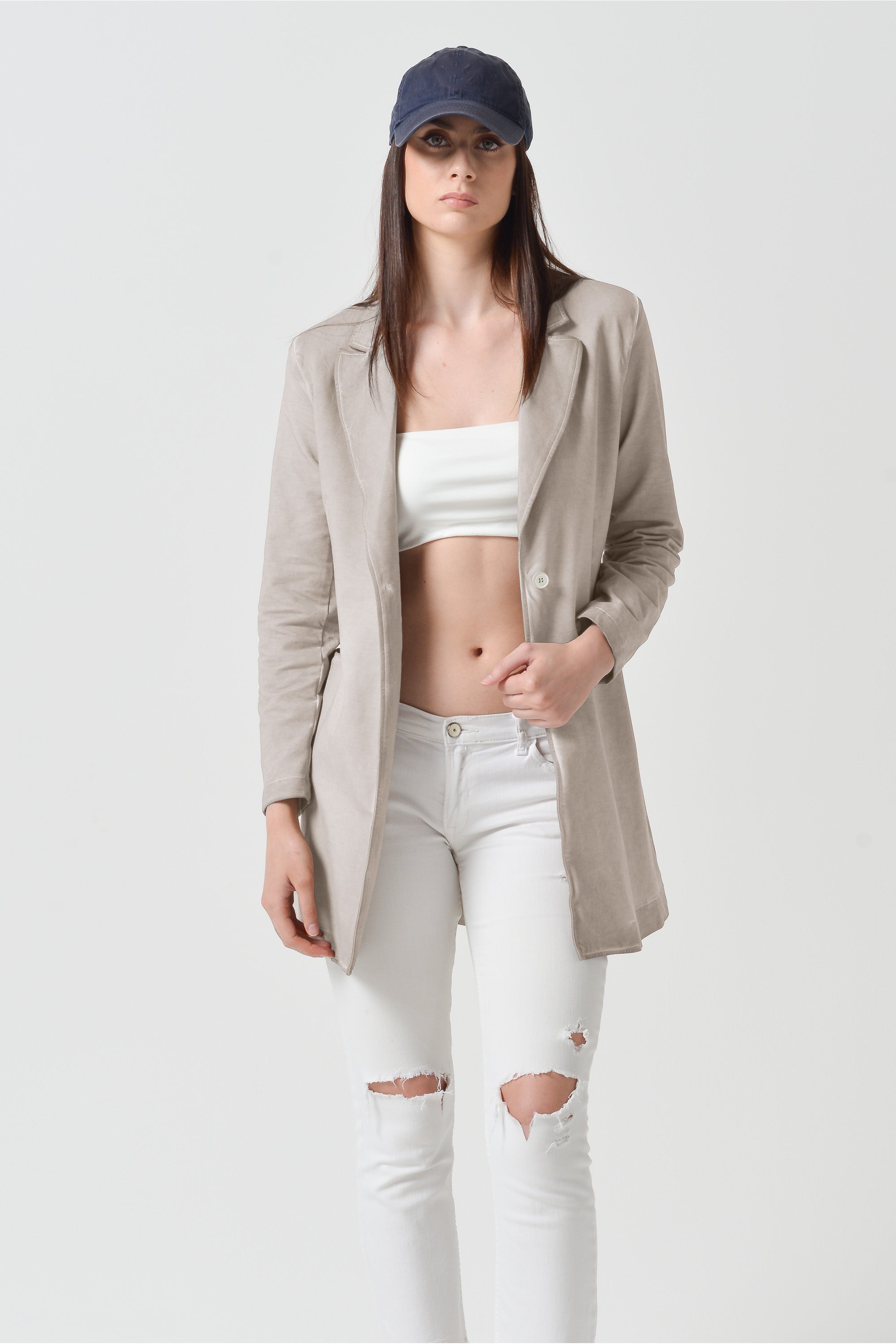 City Long Blazer - Canapa