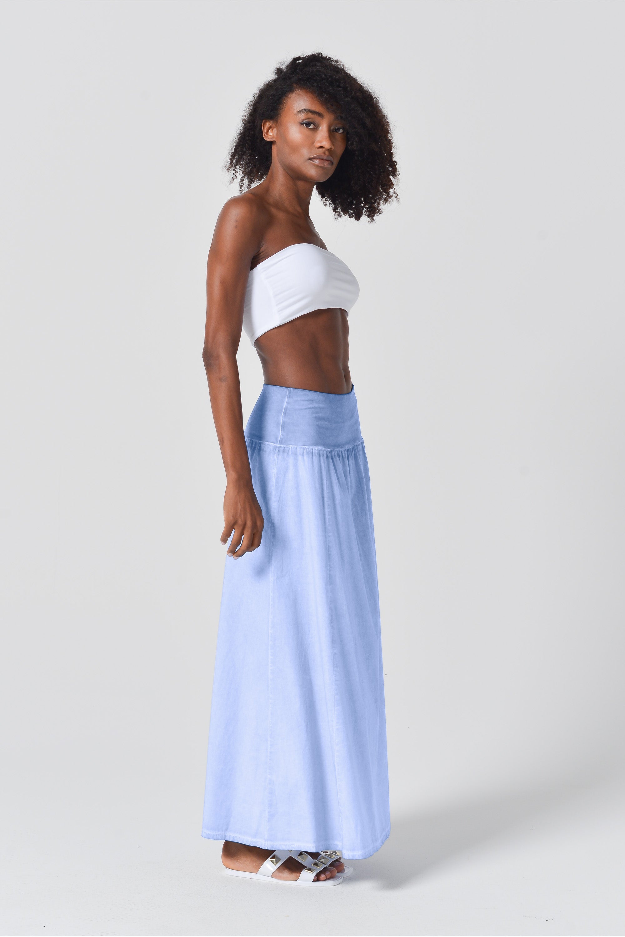 Maxime Skirt in Popeline - Bay