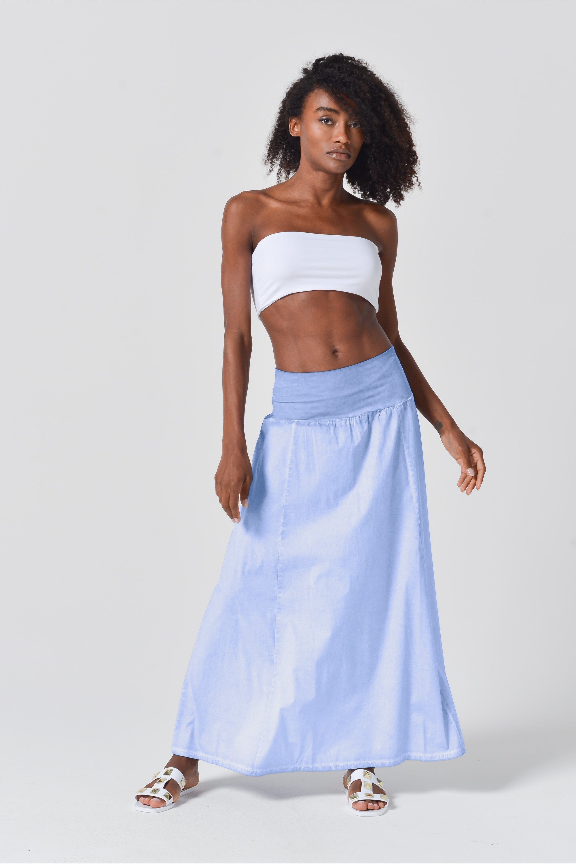 Maxime Skirt in Popeline - Bay