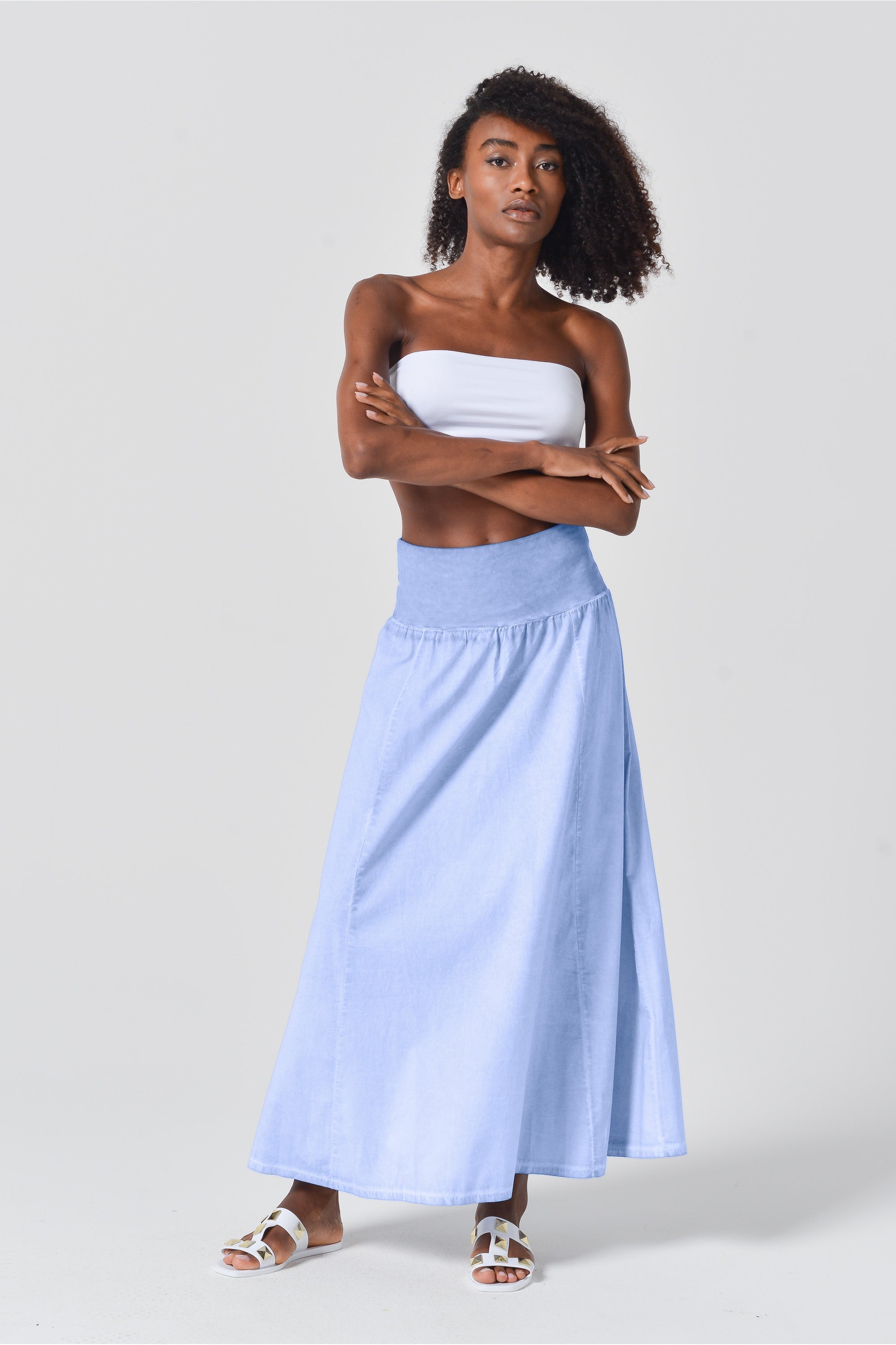 Maxime Skirt in Popeline - Bay