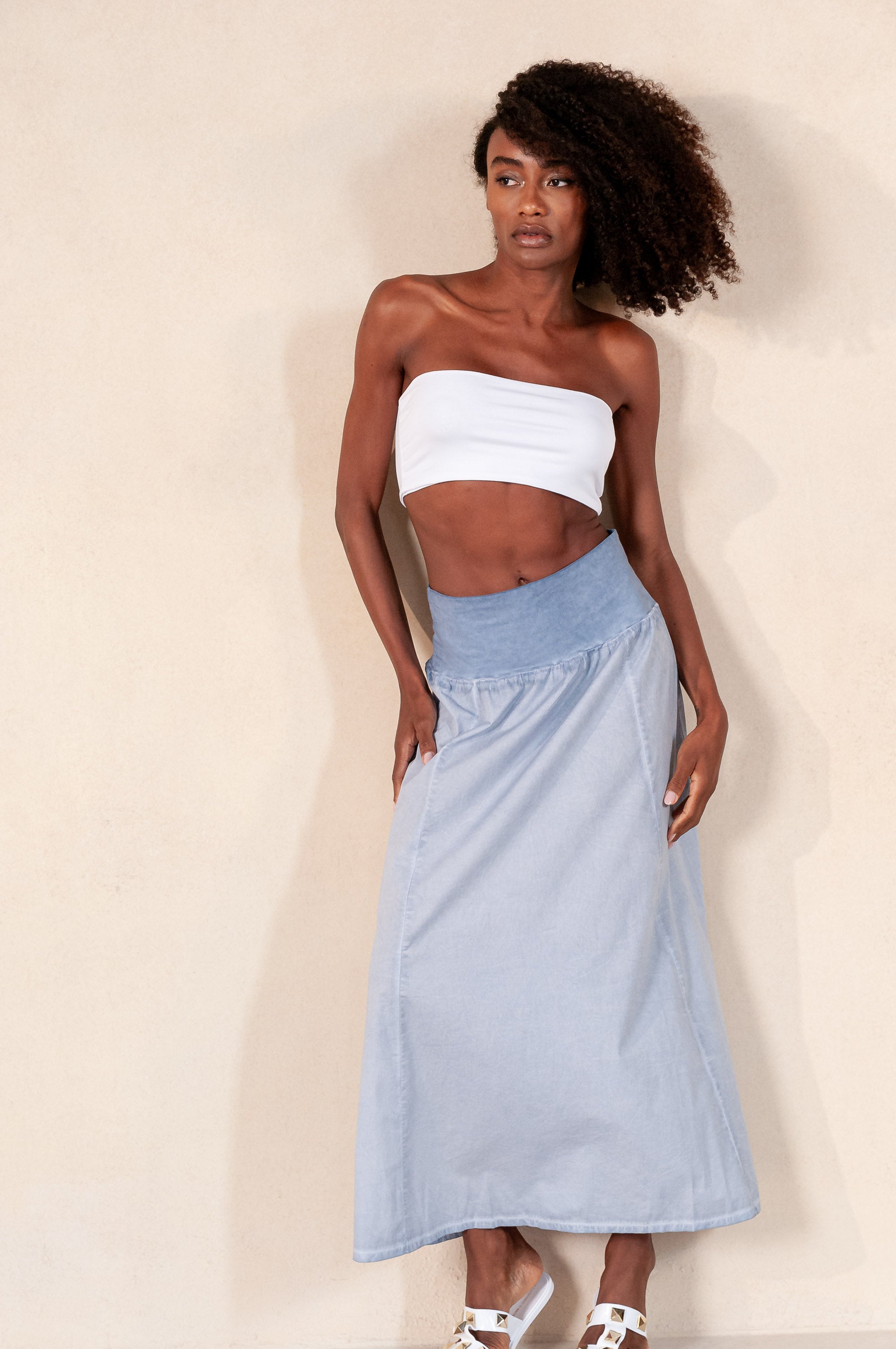 Maxime Skirt in Popeline - Polar