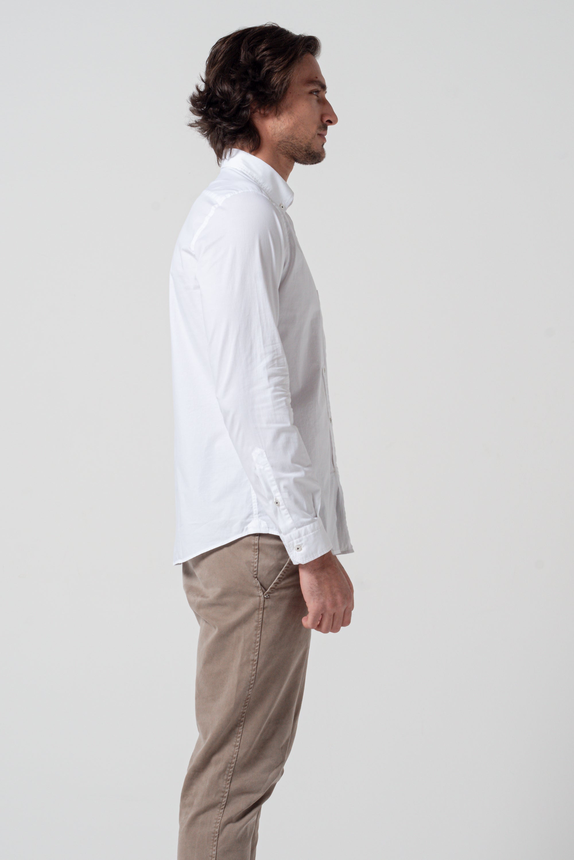 Button Down Poplin Shirt - White
