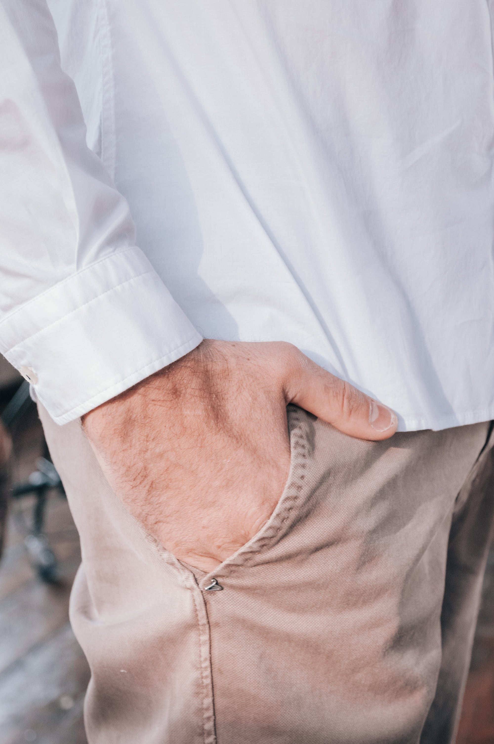 Button Down Poplin Shirt - White
