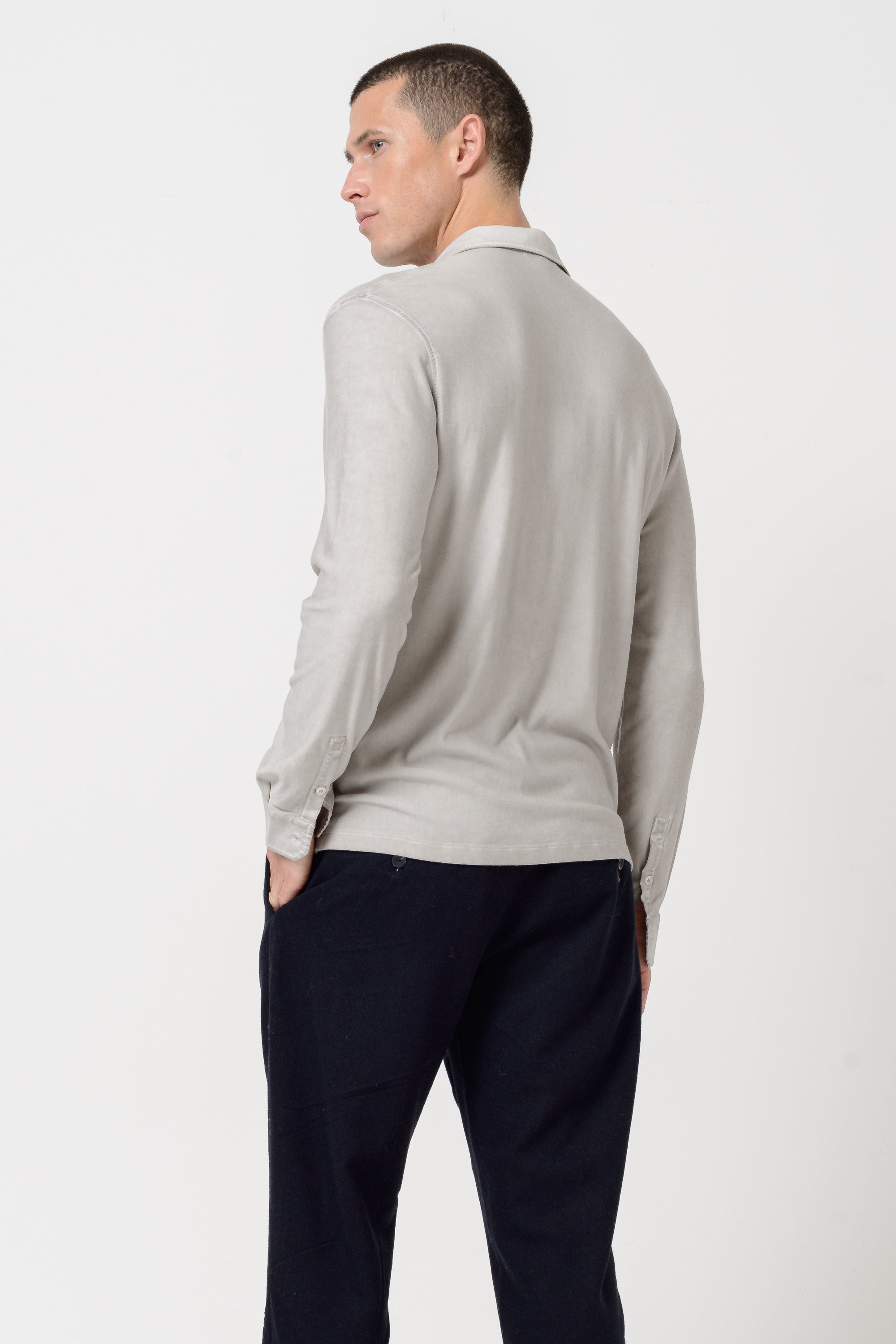 Clint Shirt Slim - Platino