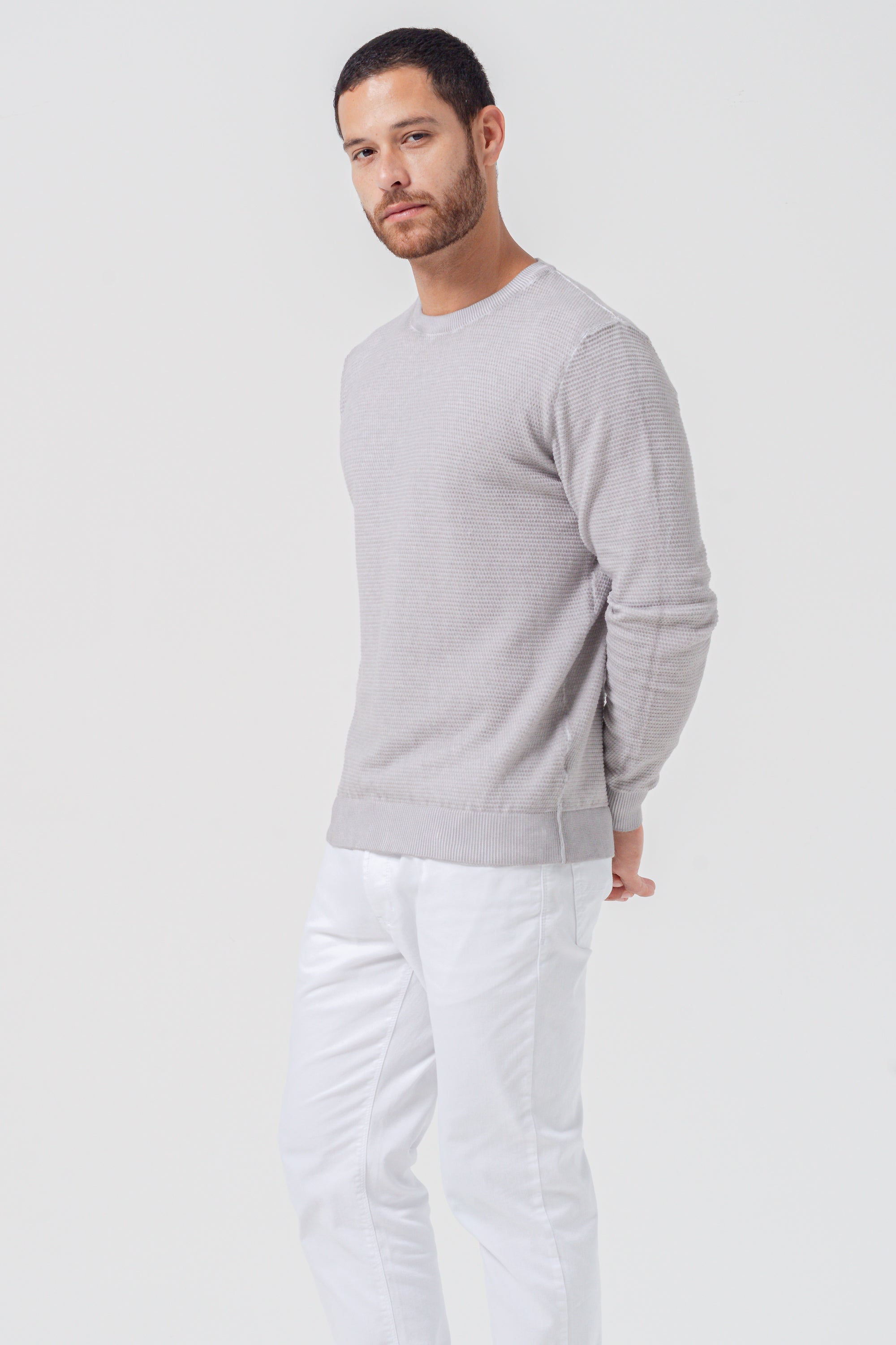 Jazzi Knit Sweater - Platino