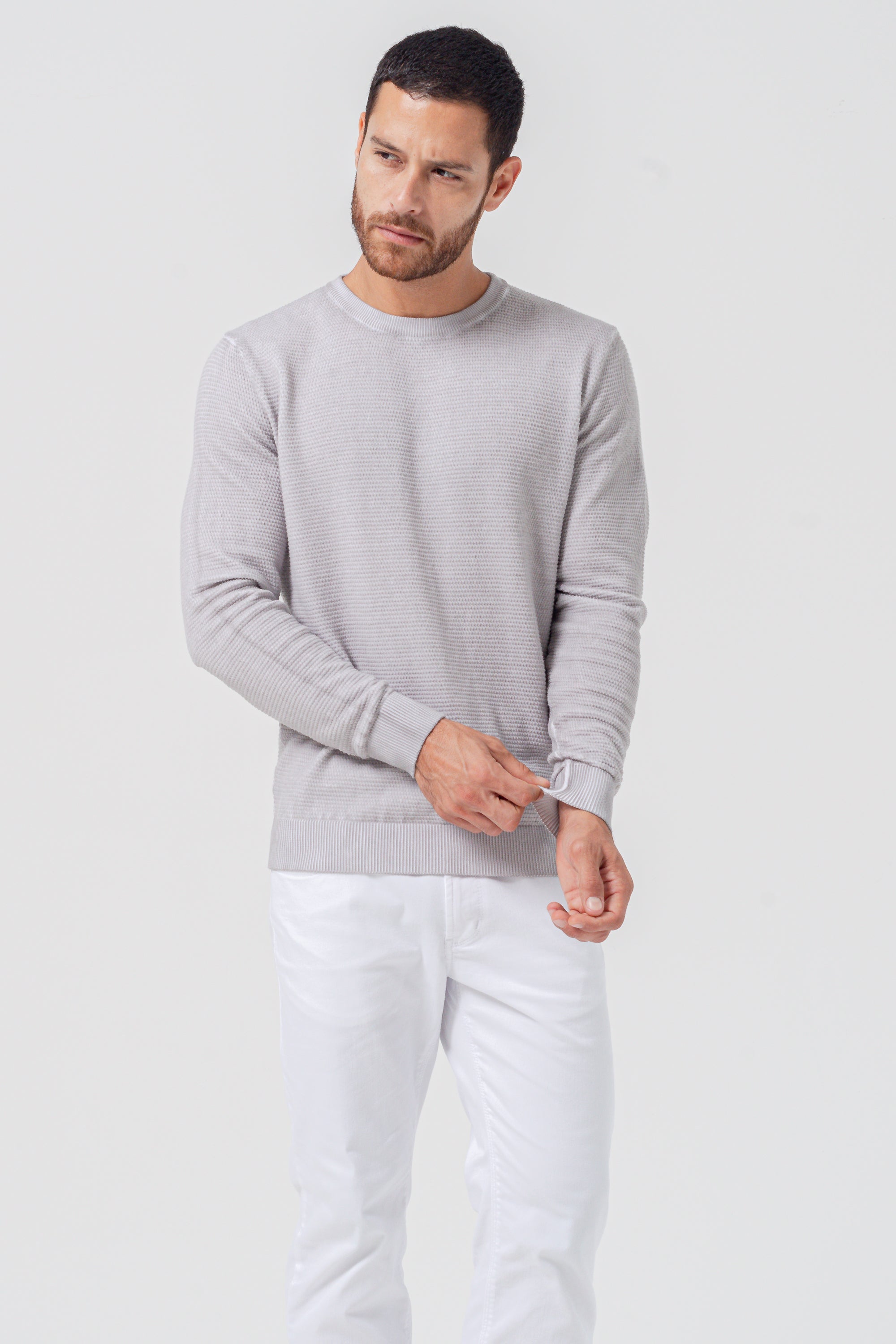 Jazzi Knit Sweater - Platino