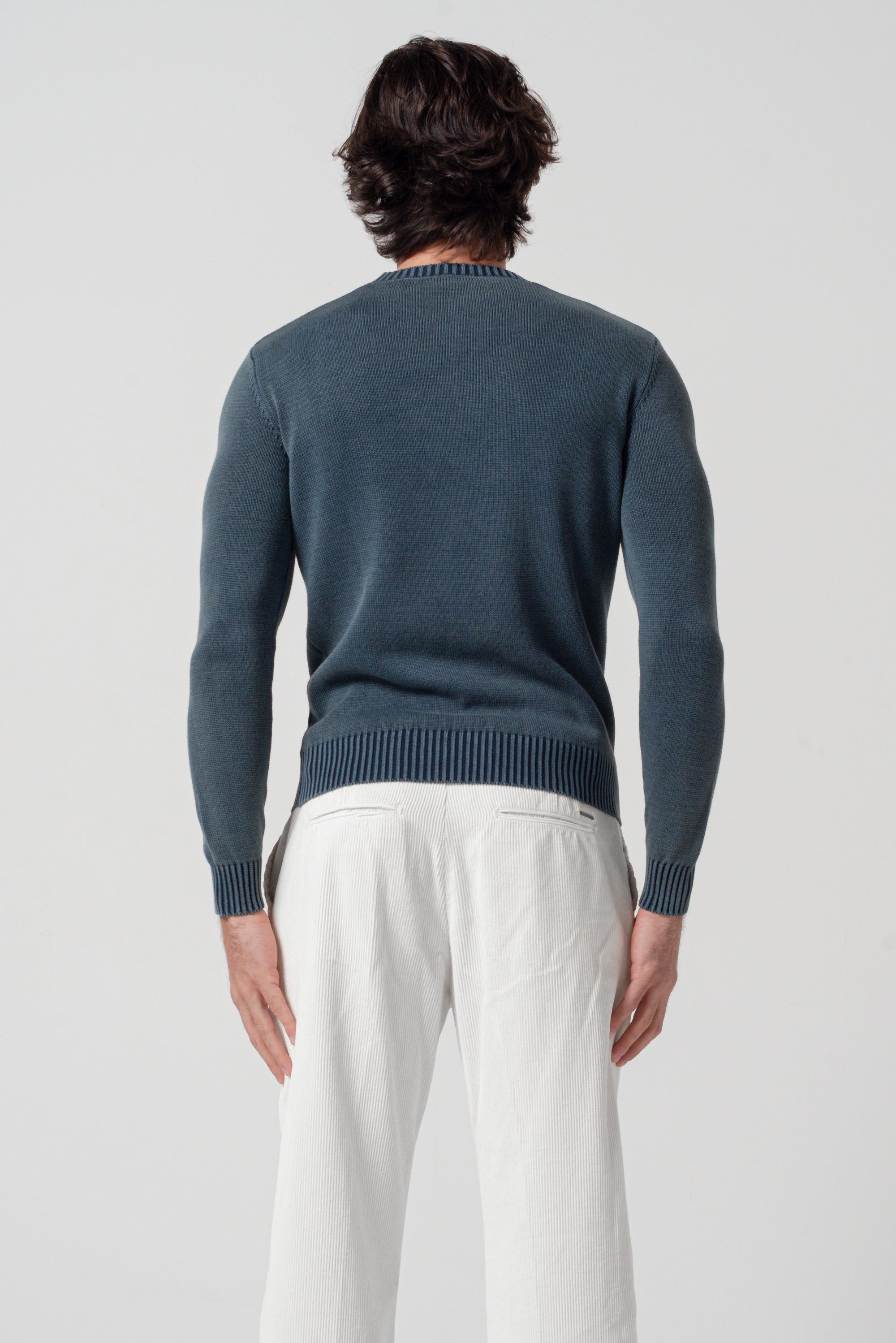 Bors - Chunky Cotton Crewneck - Serpentino