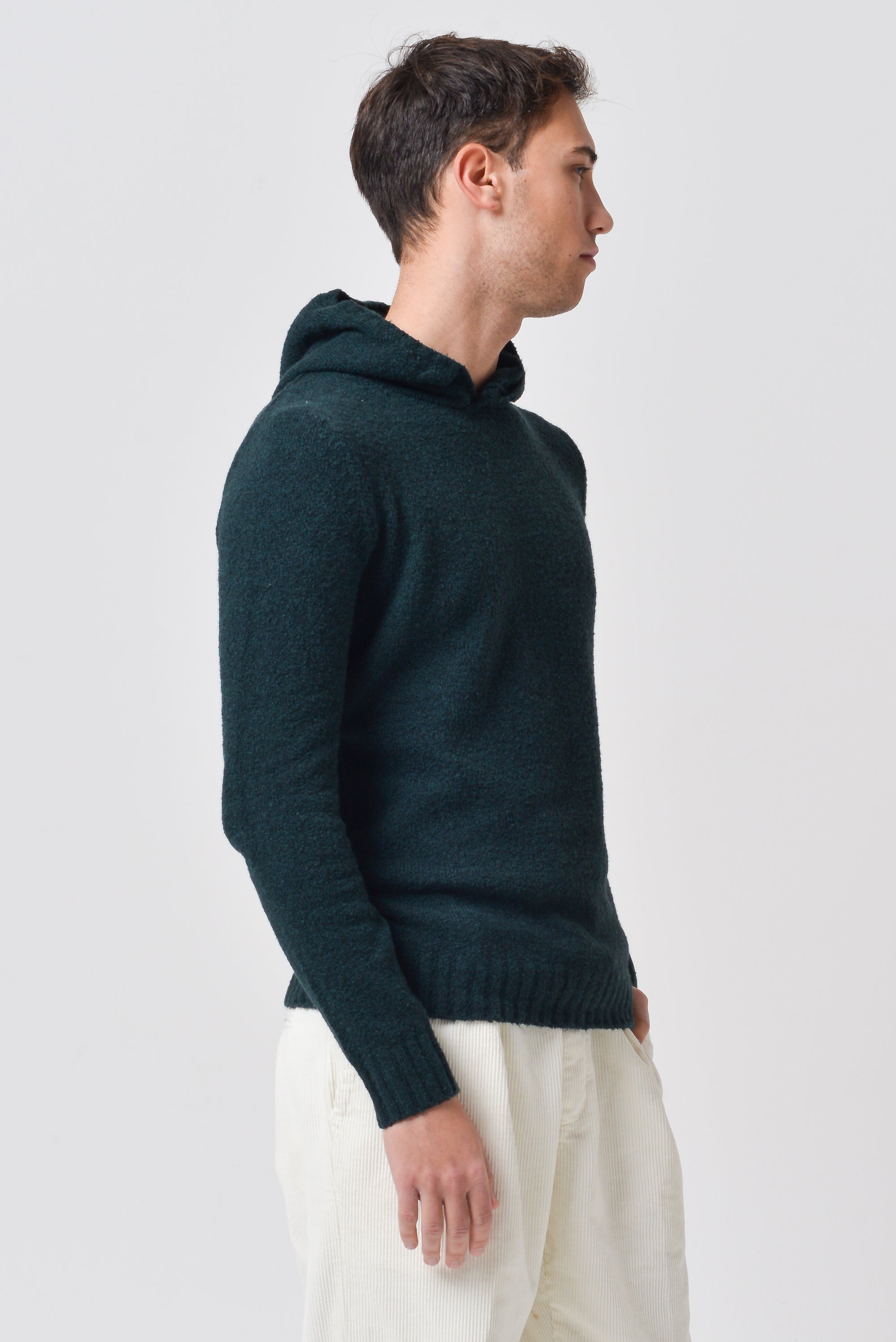 Holz - Chunky Cotton Knit Hoodie - British