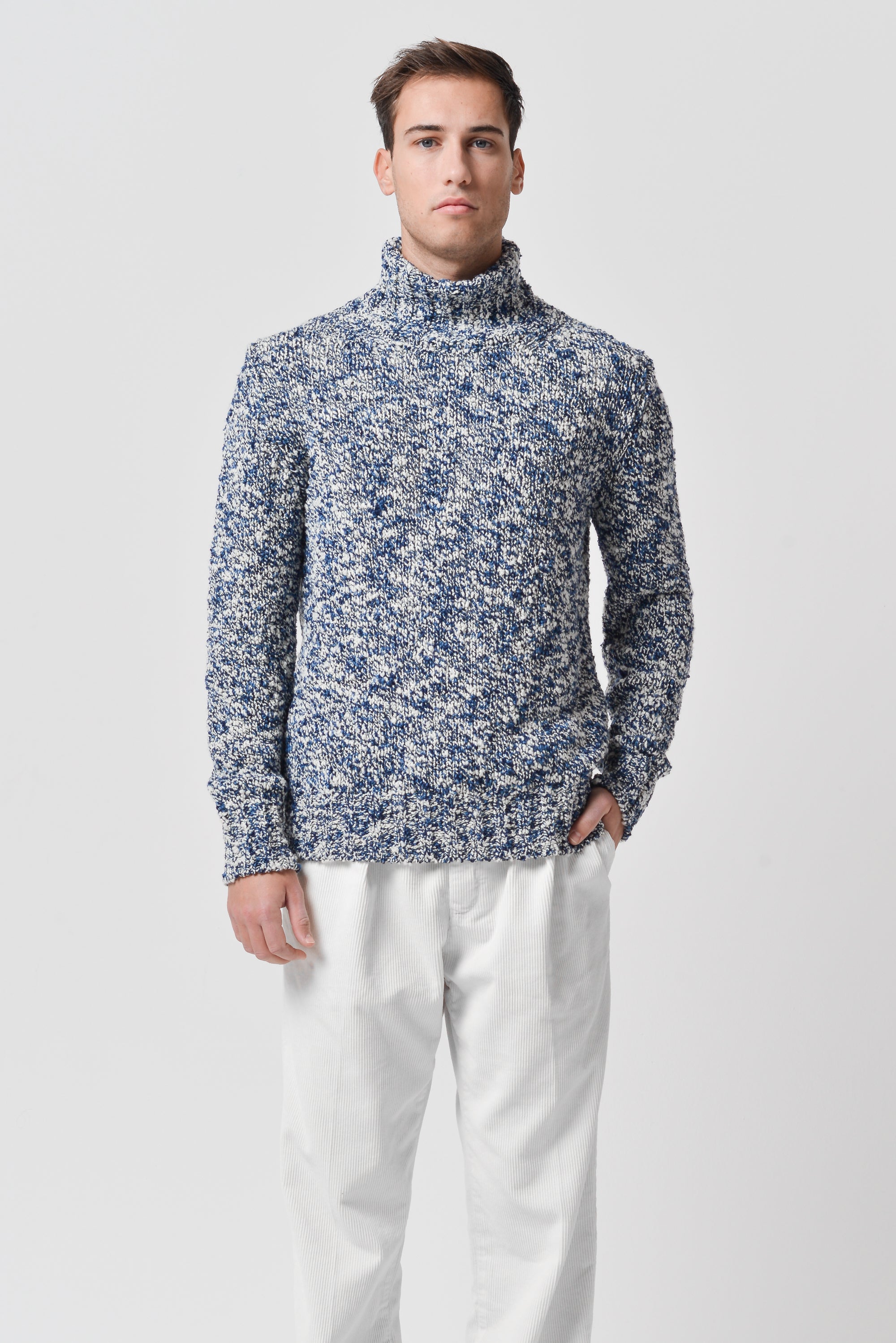 Falke - Bouclé Wool Highneck - Polaris