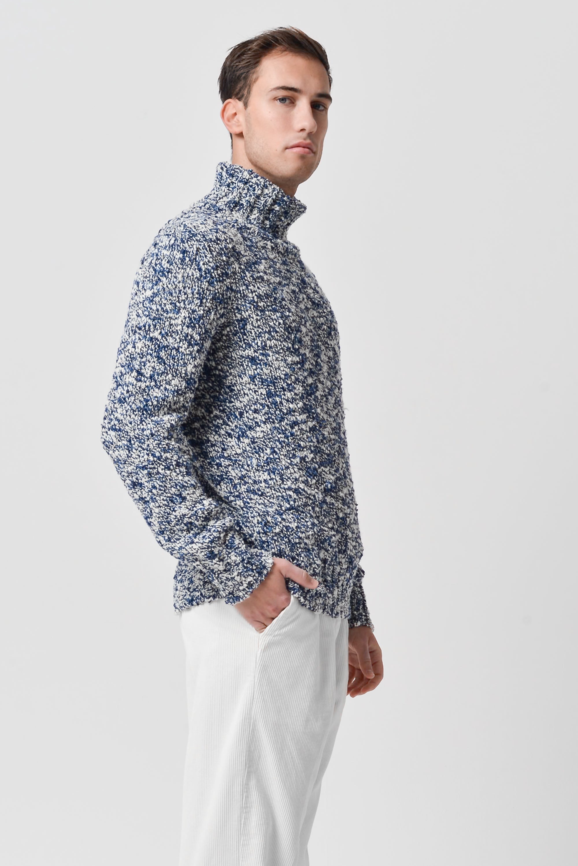 Falke - Bouclé Wool Highneck - Polaris
