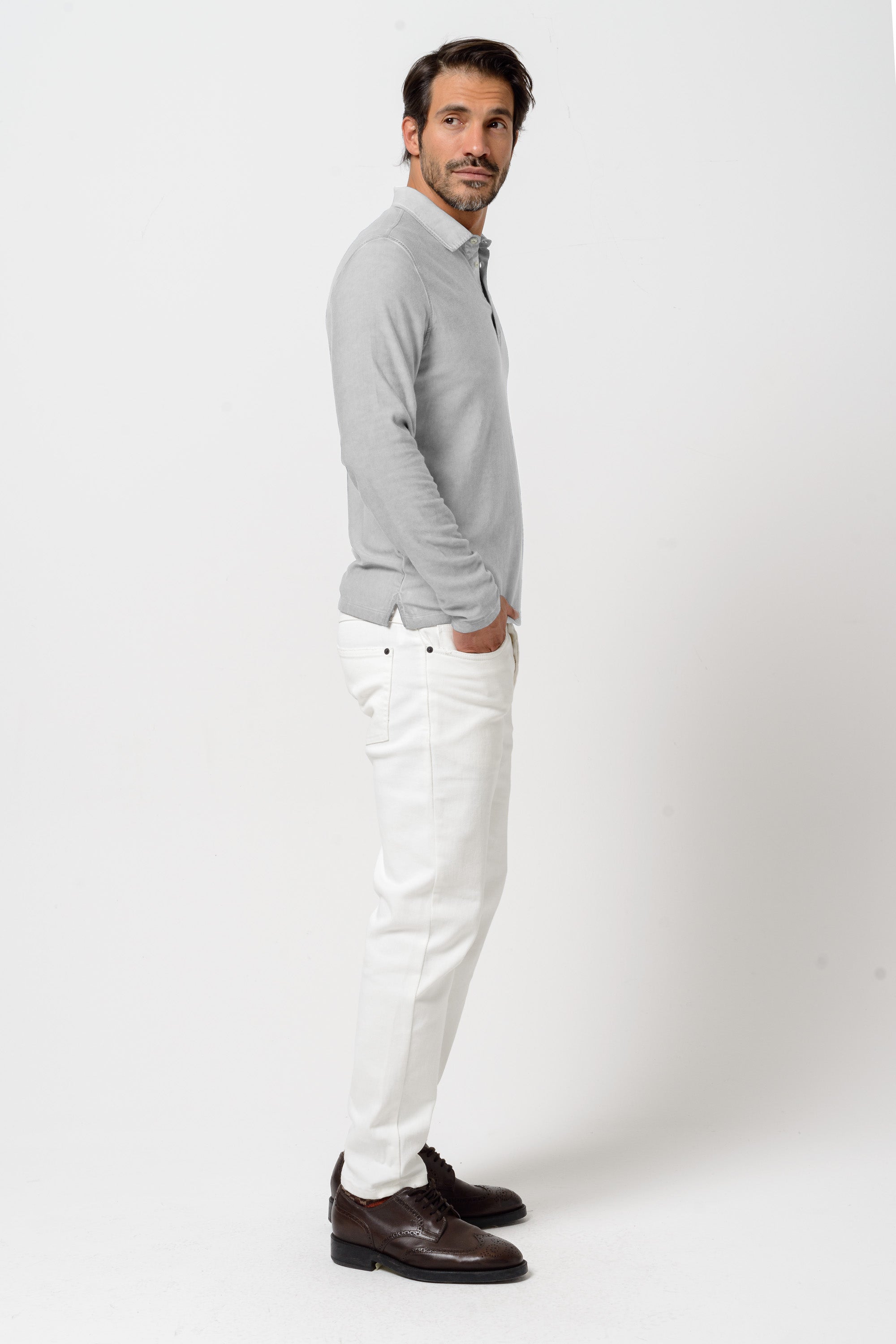 Pitt Polo Slim - Marmo