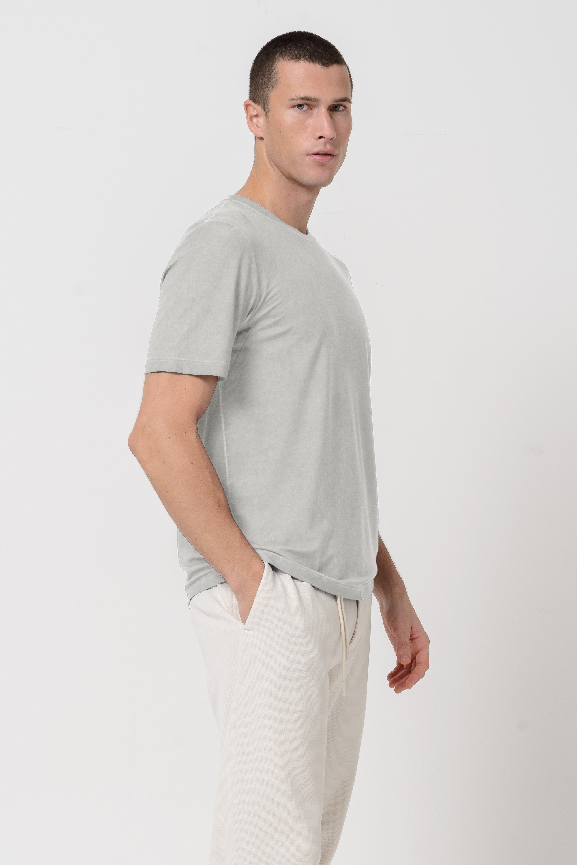 Smith T-Shirt Slim - Platino