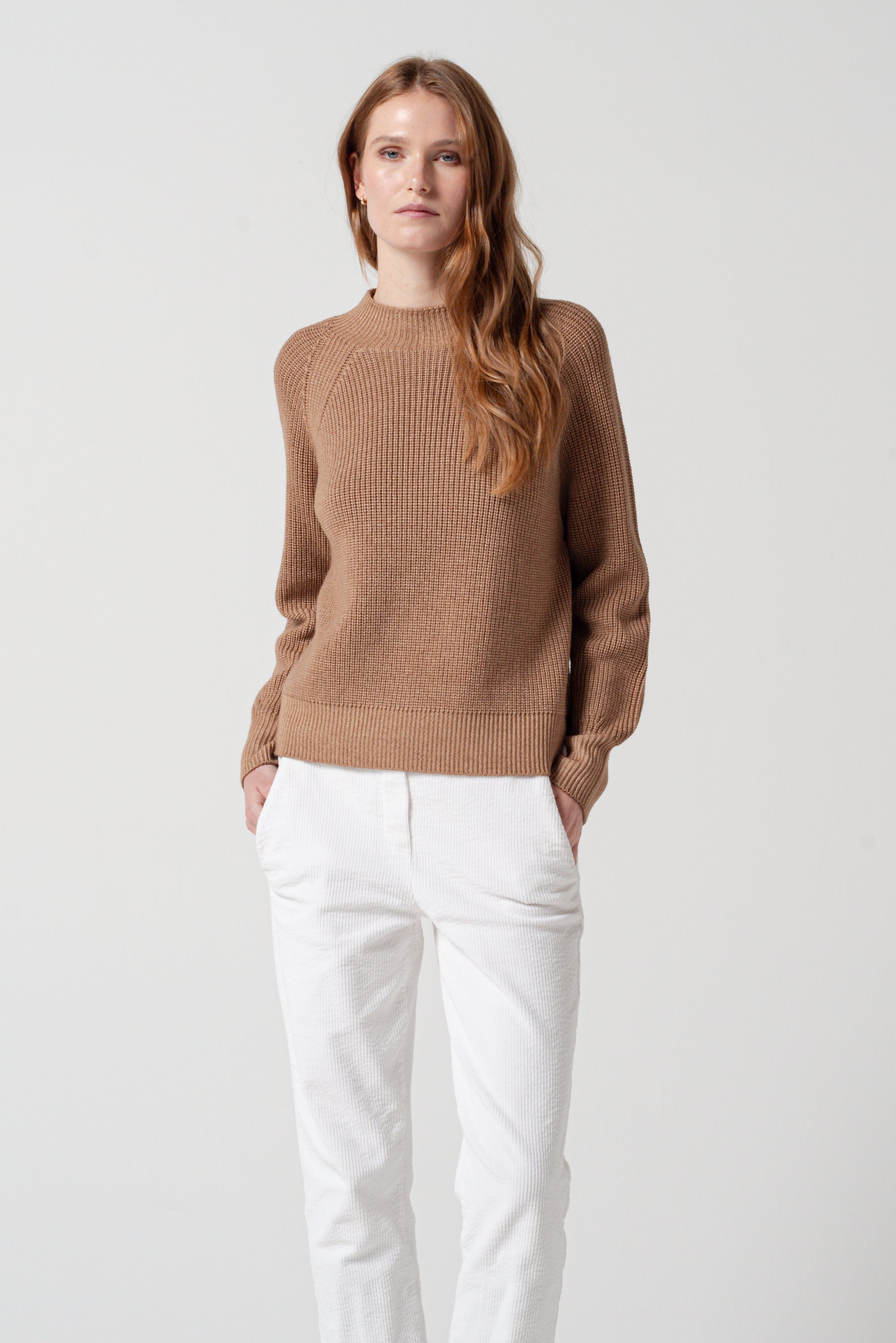 Lybster Ribbed Crewneck - Terra