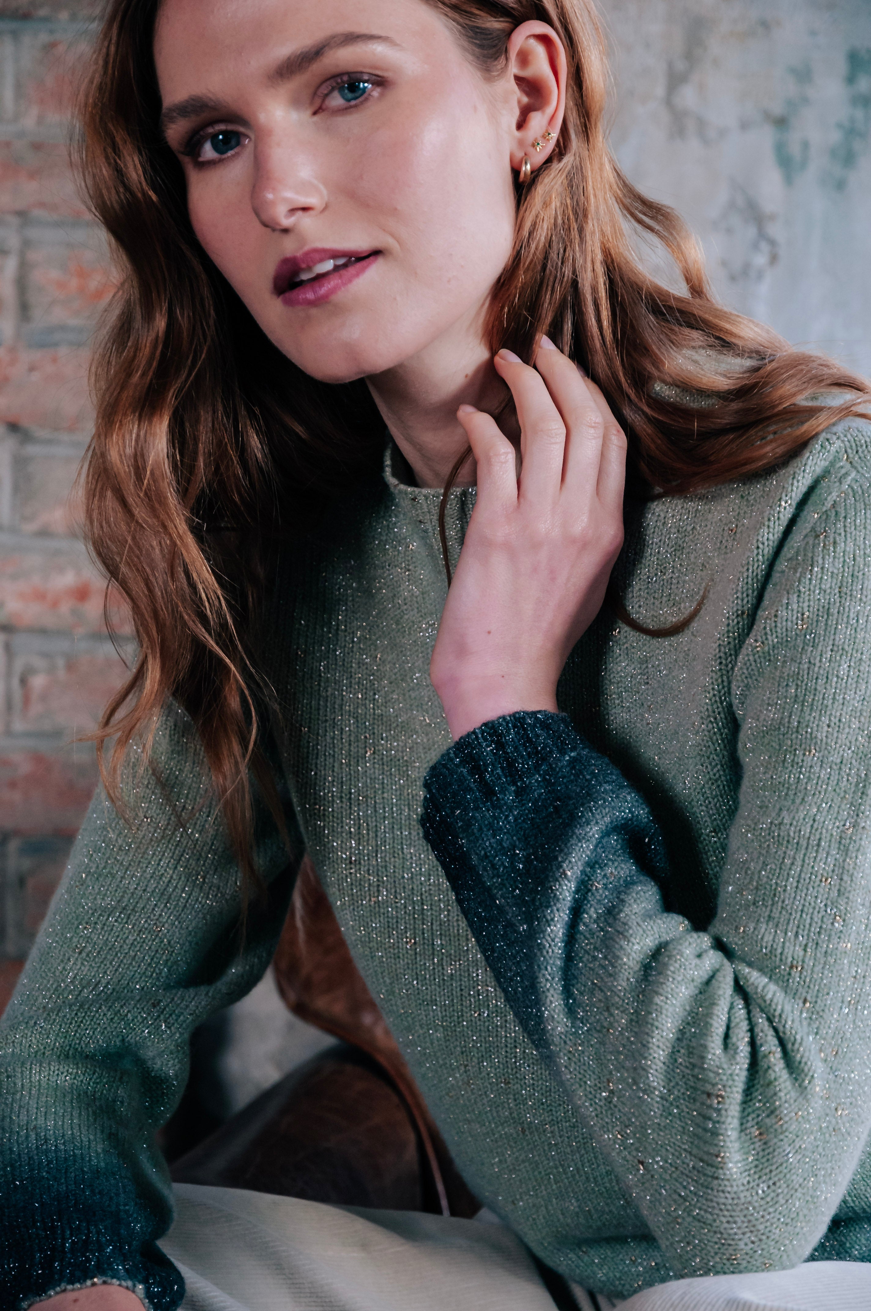 Eldon Eclissi Shades - Crewneck w Lurex - Venere Shaded