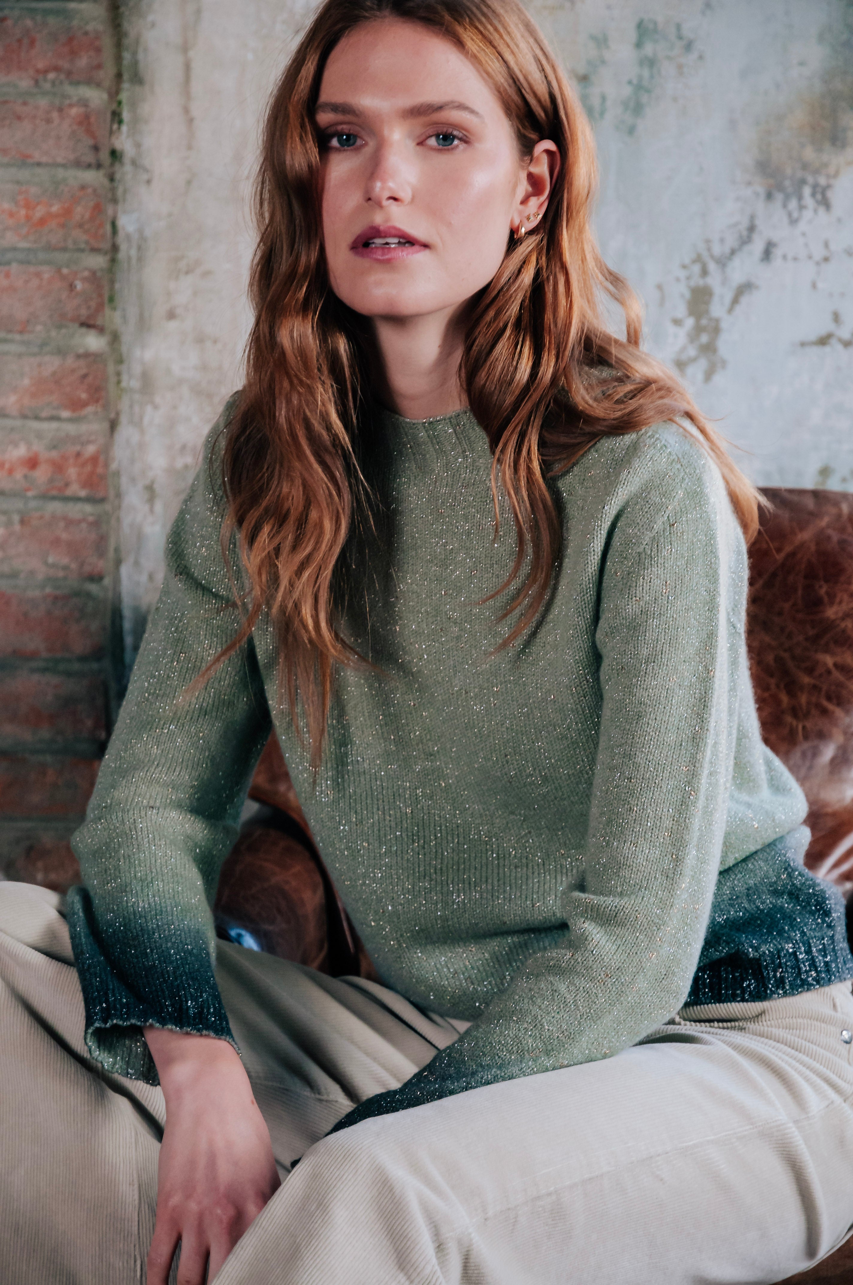 Eldon Eclissi Shades - Crewneck w Lurex - Venere Shaded