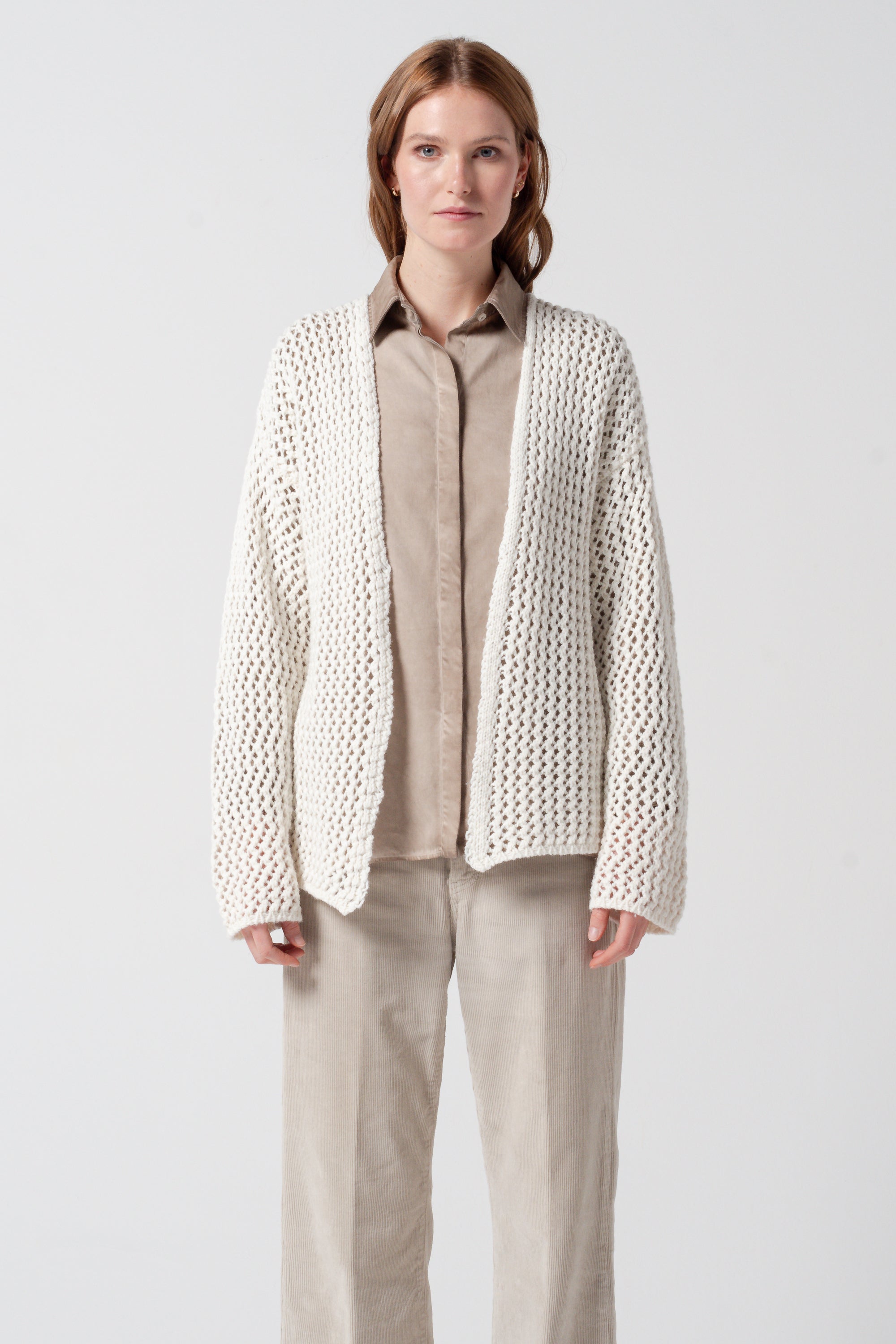 Villy Openwork Cardi - Foam
