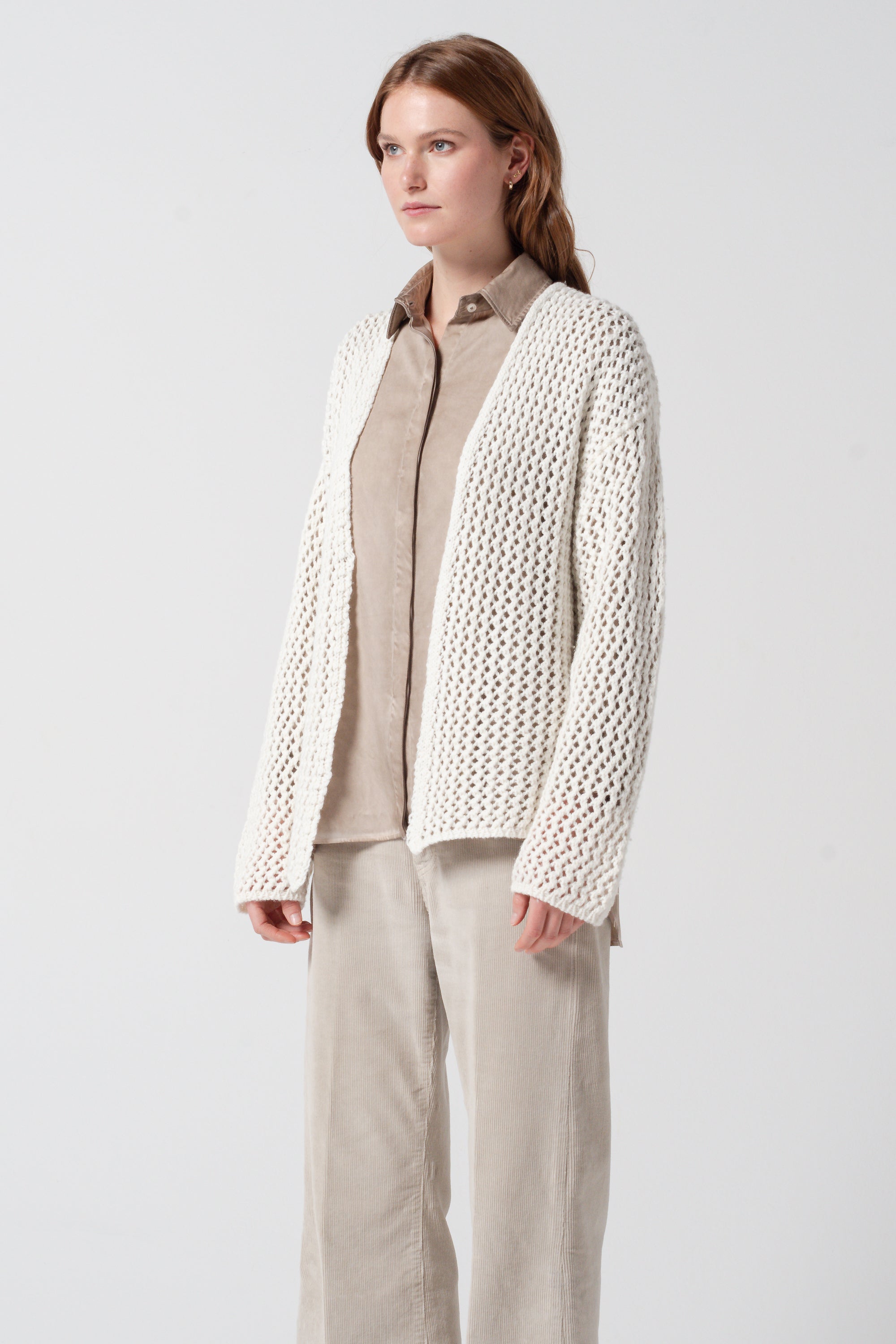 Villy Openwork Cardi - Foam