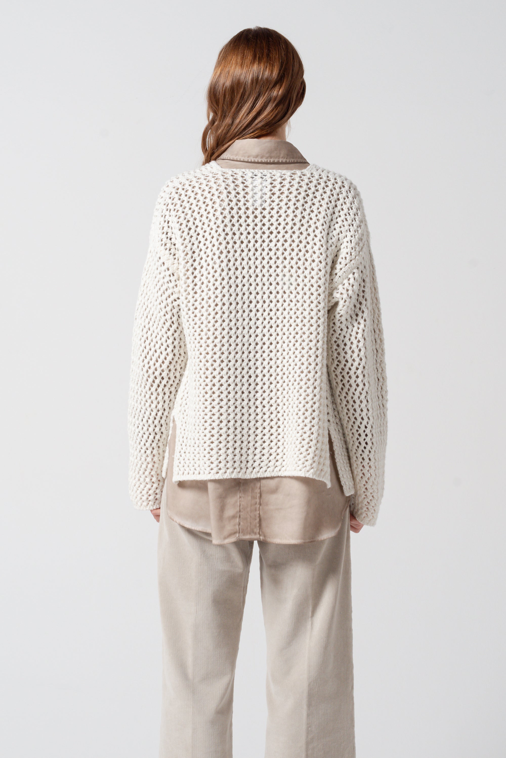 Villy Openwork Cardi - Foam