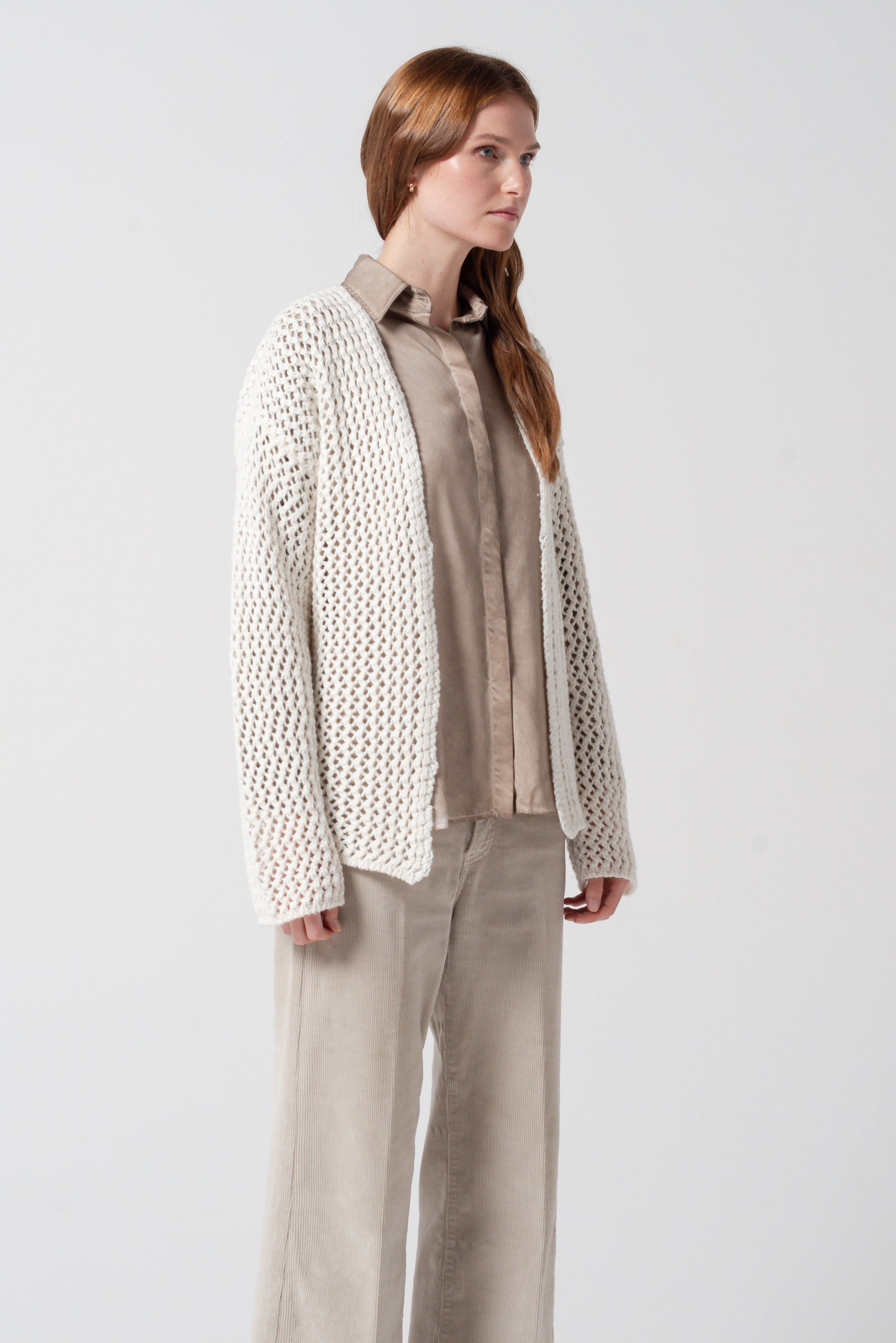 Villy Openwork Cardi - Foam