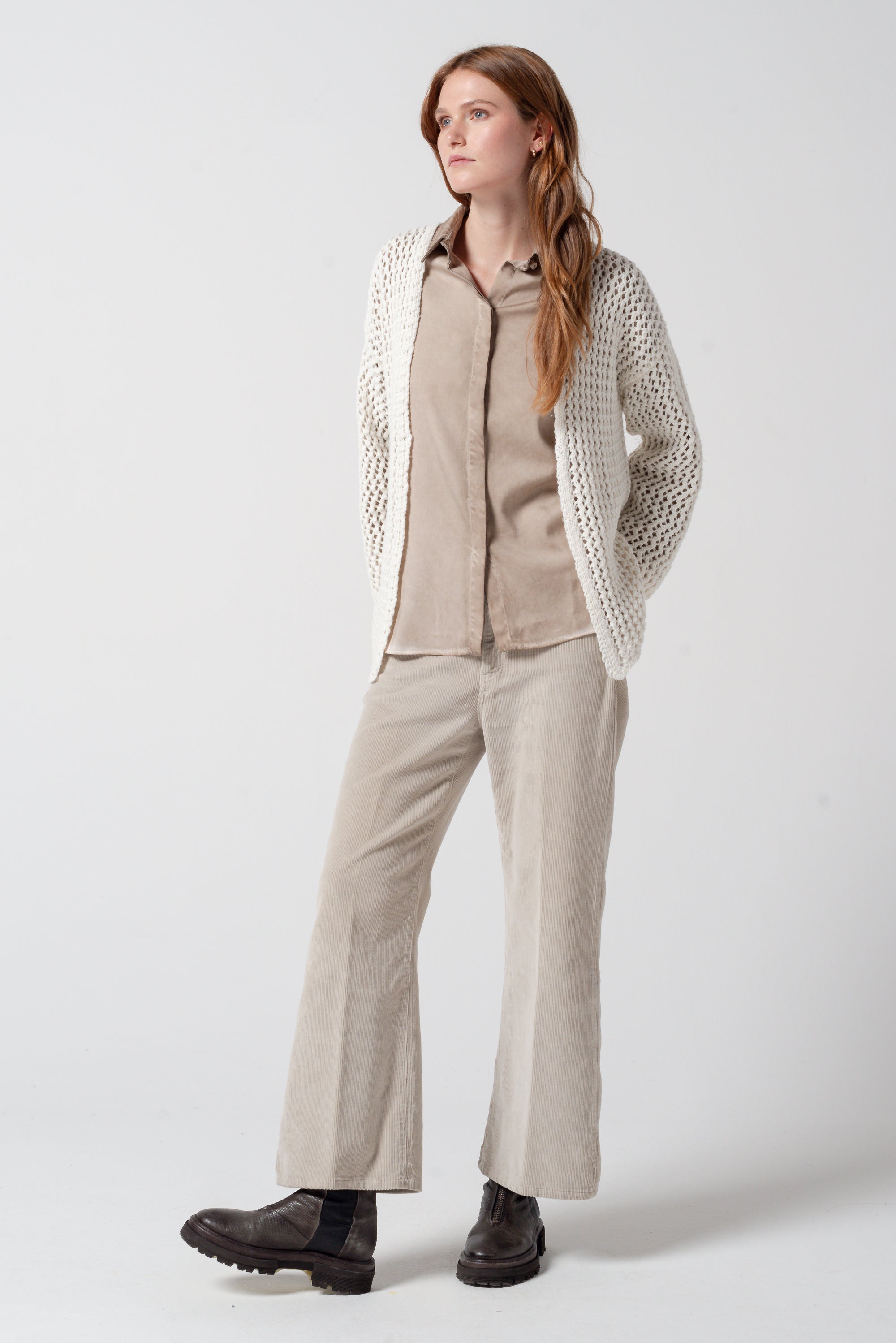 Villy Openwork Cardi - Foam
