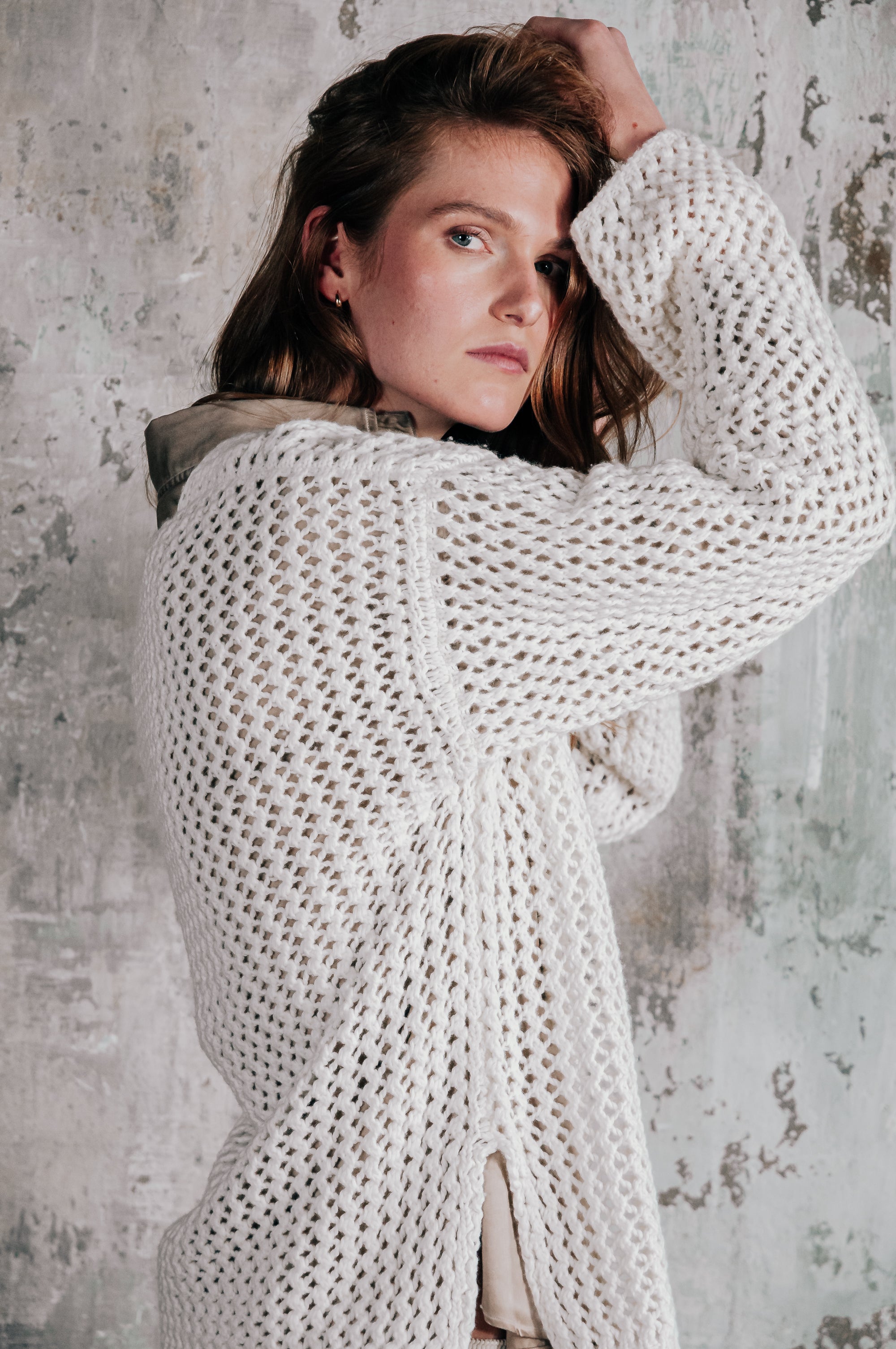 Villy Openwork Cardi - Foam