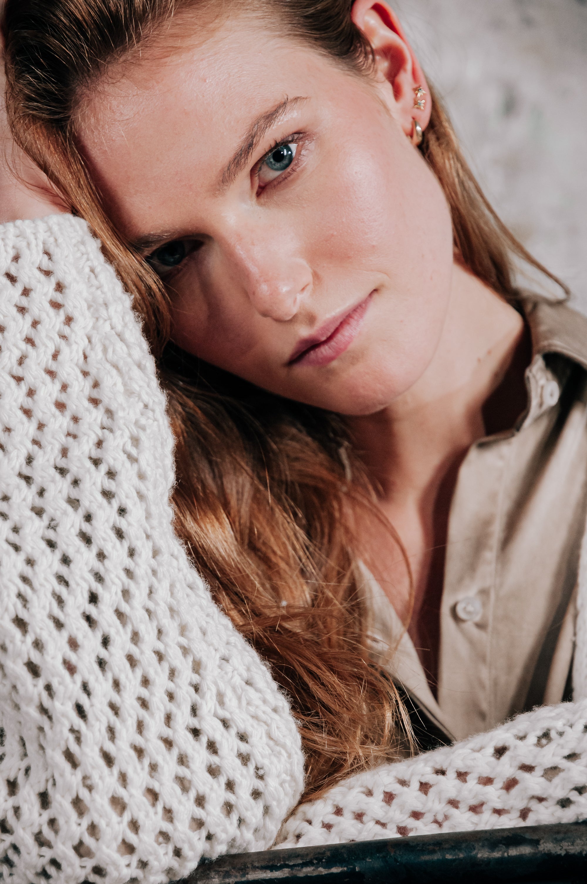 Villy Openwork Cardi - Foam