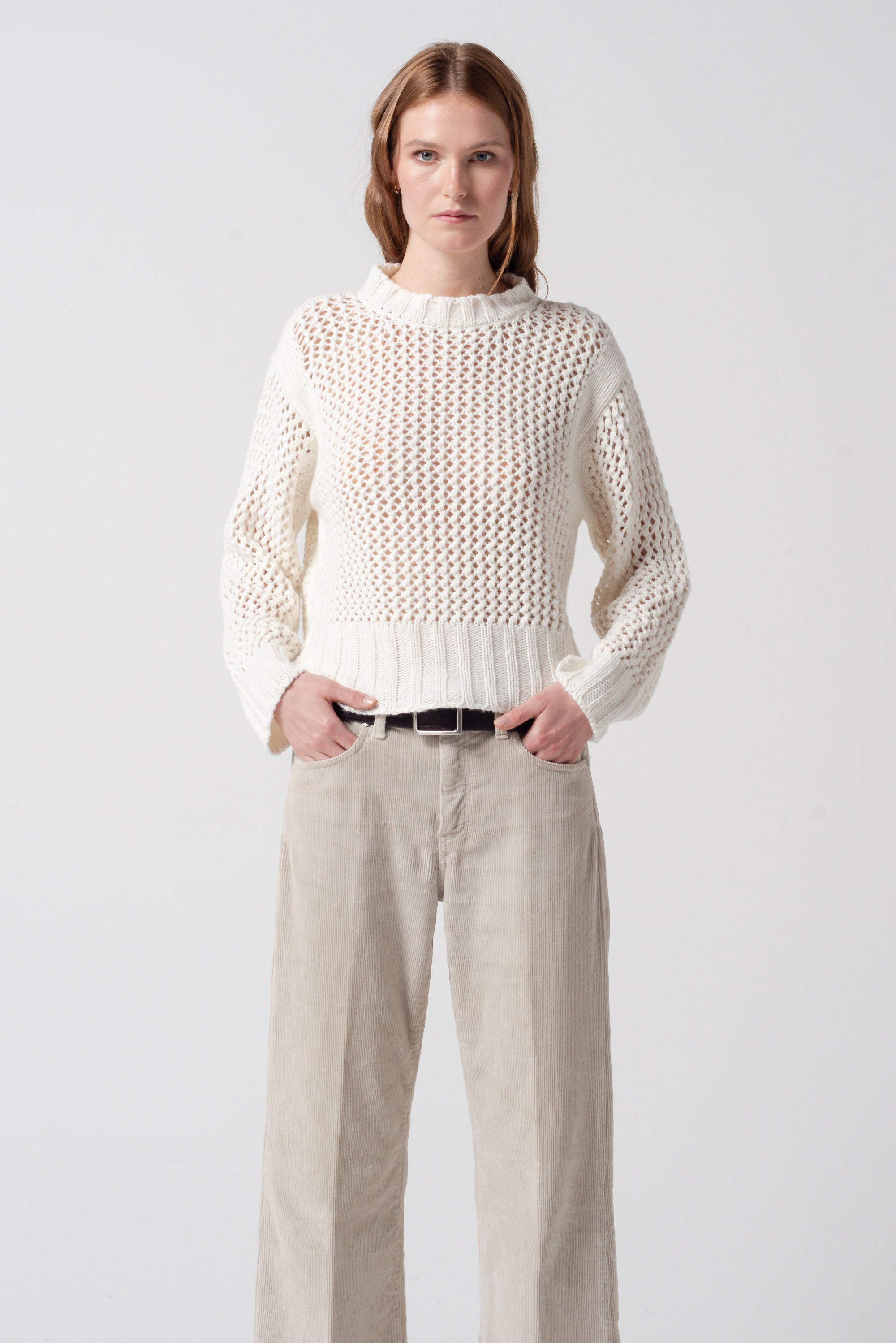 Betta Openwork Crewneck - Foam