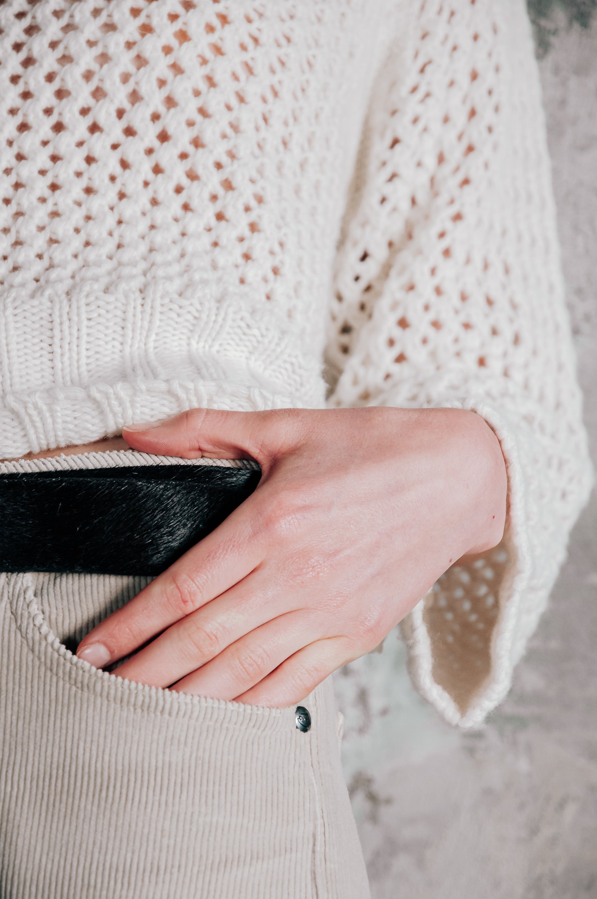 Betta Openwork Crewneck - Foam