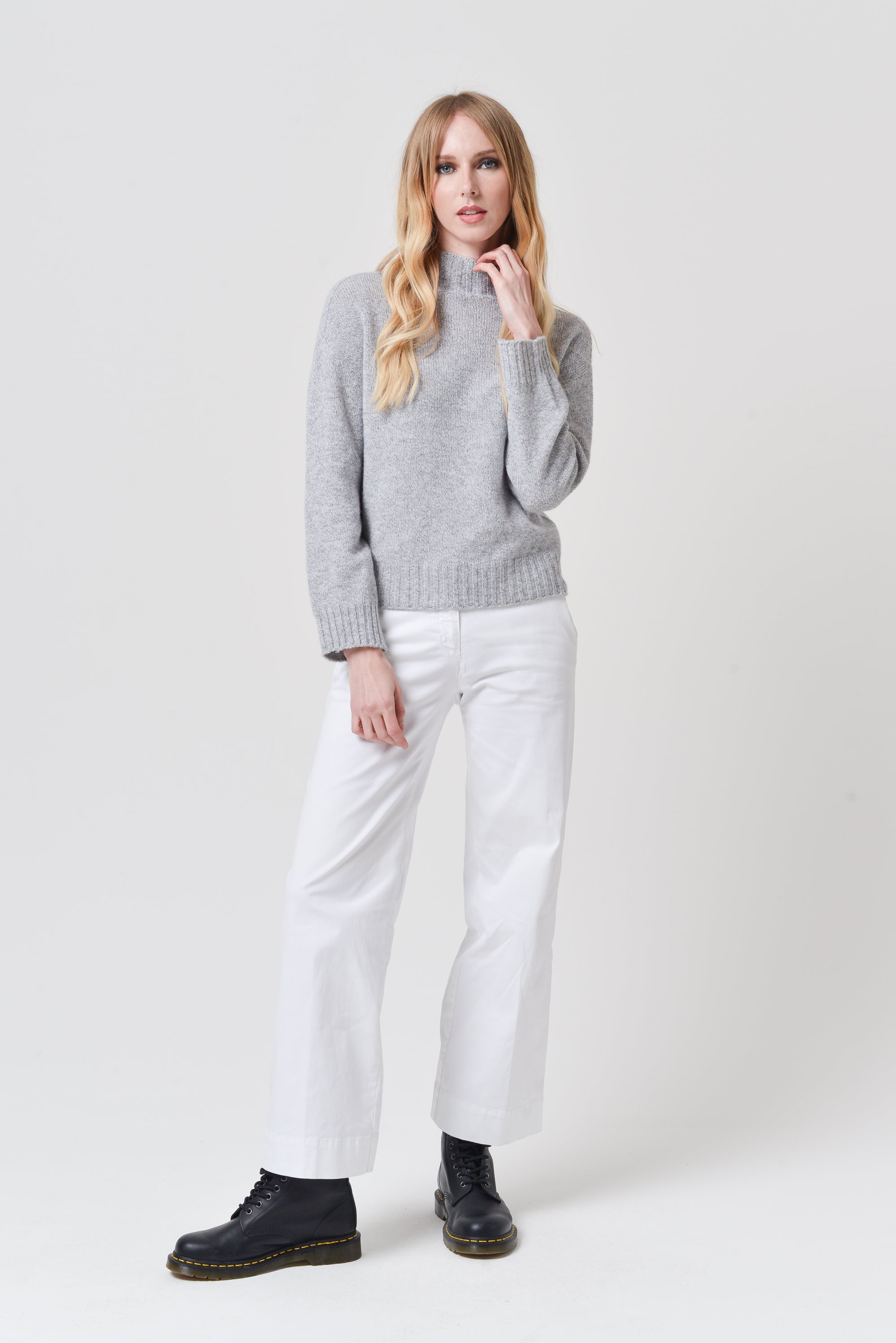 Gofer - Cashmere Blend Turtle Neck - Granite