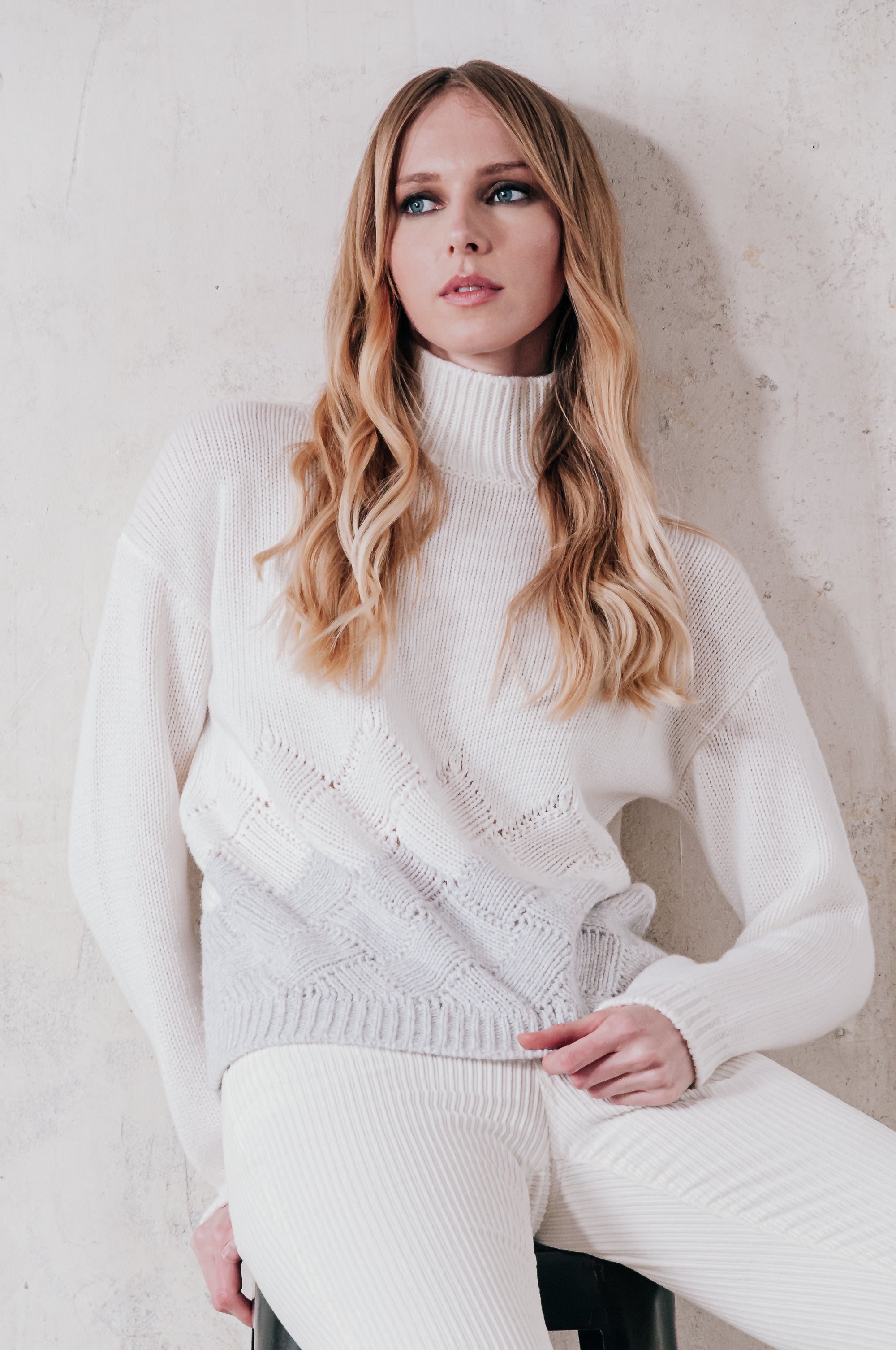 Welf High Neck Sweater - Granite