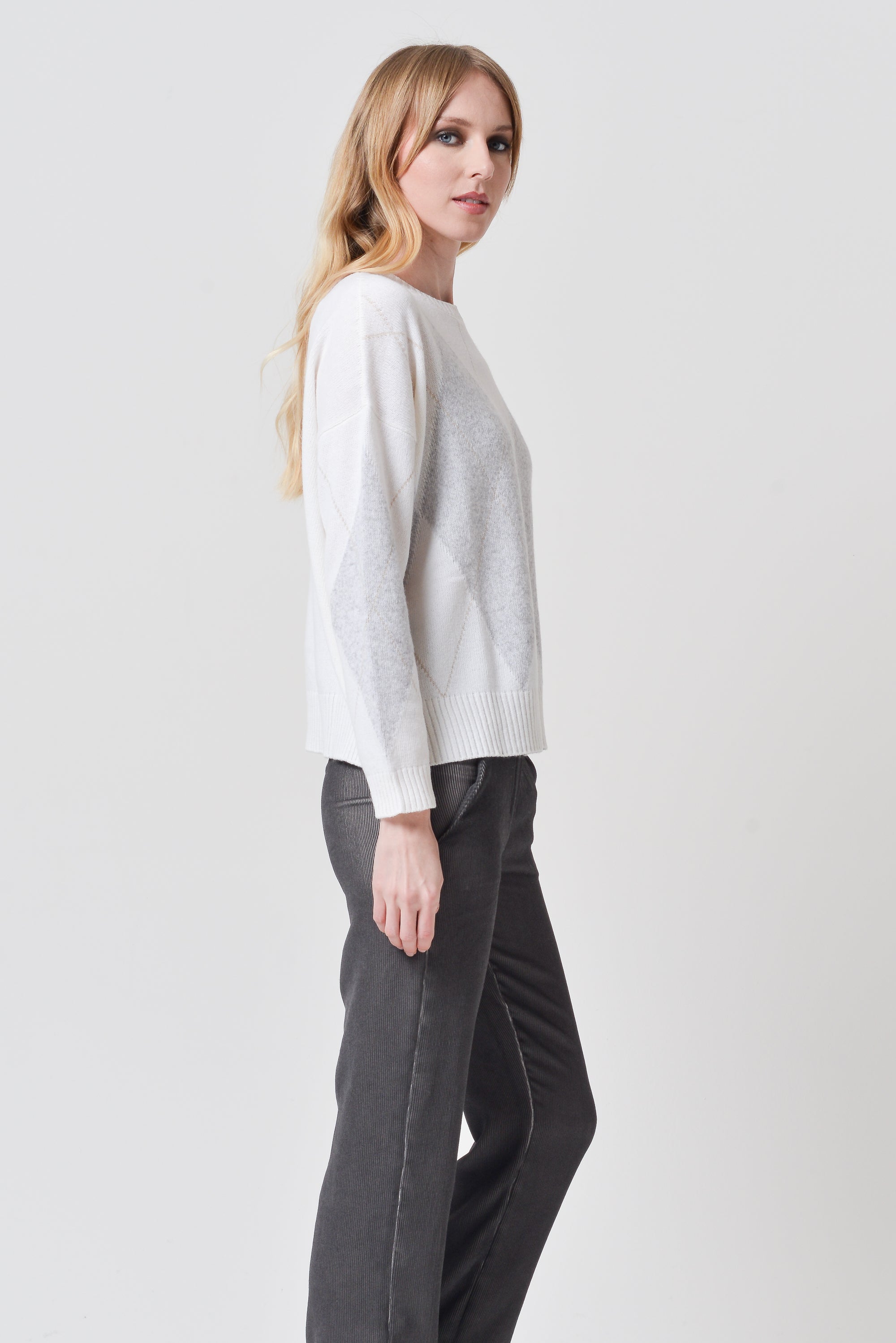 Laris Rhombus Crewneck - Granite