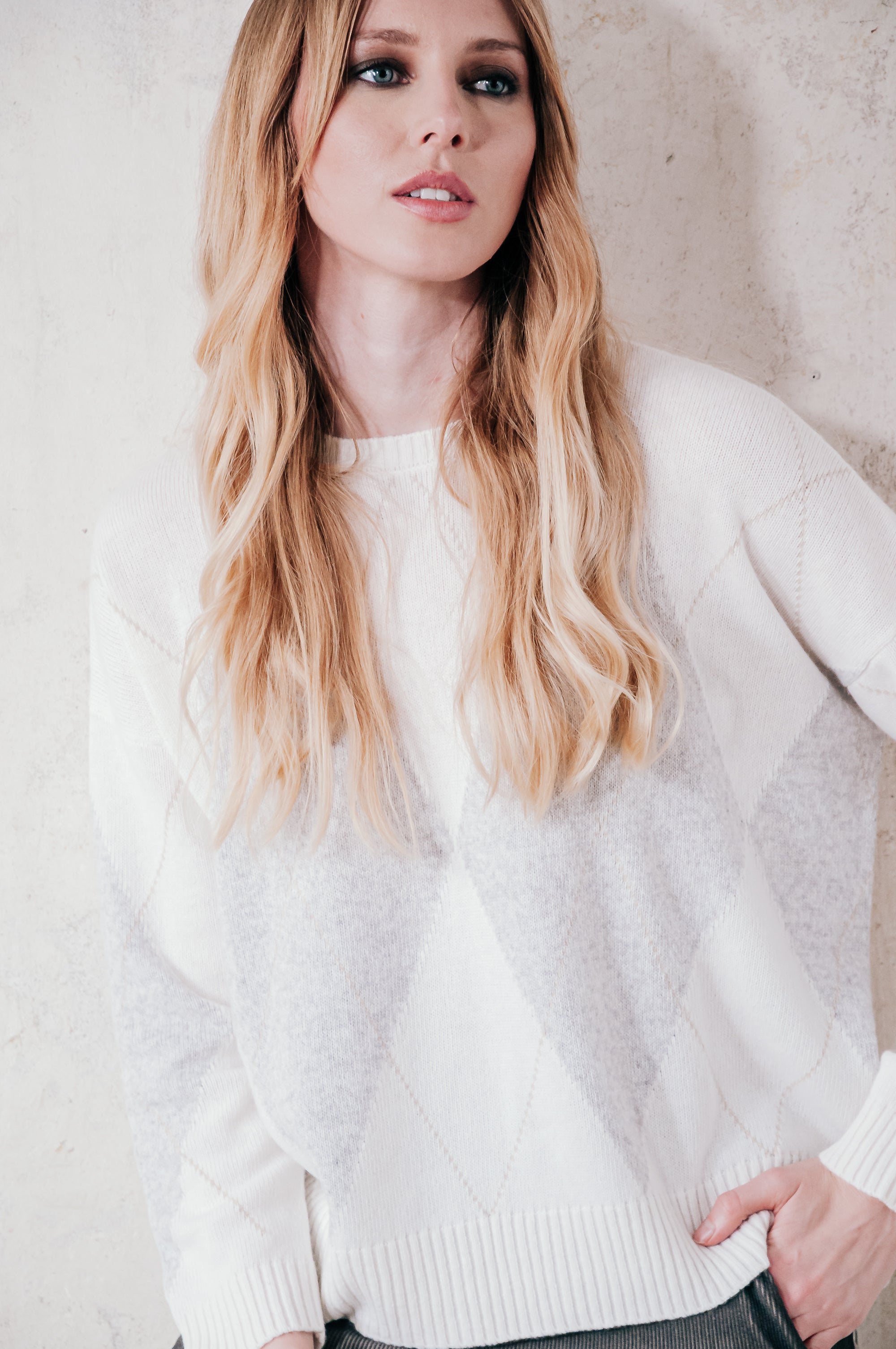 Laris Rhombus Crewneck - Granite