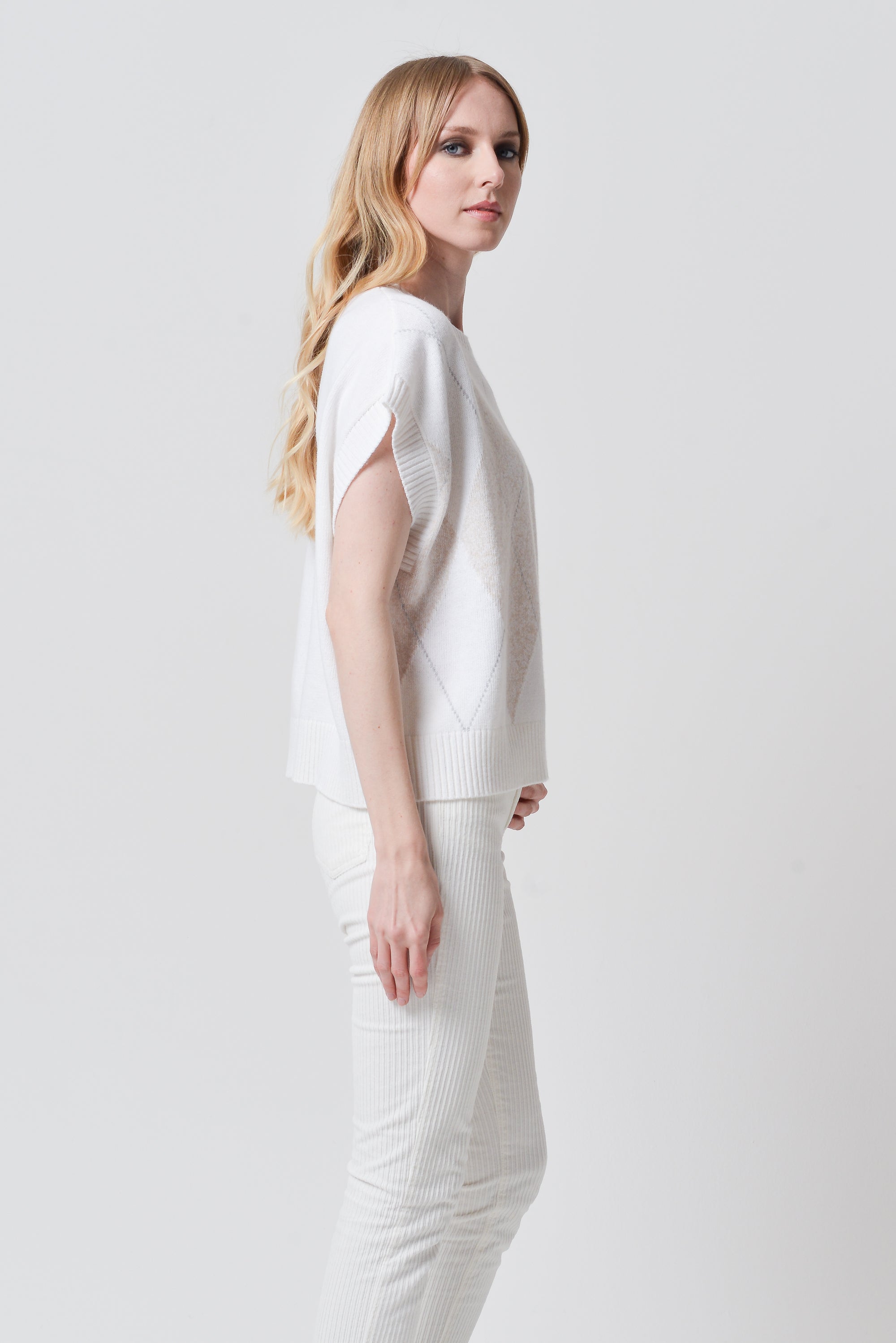 Grenz Rhombus Vest - Sand