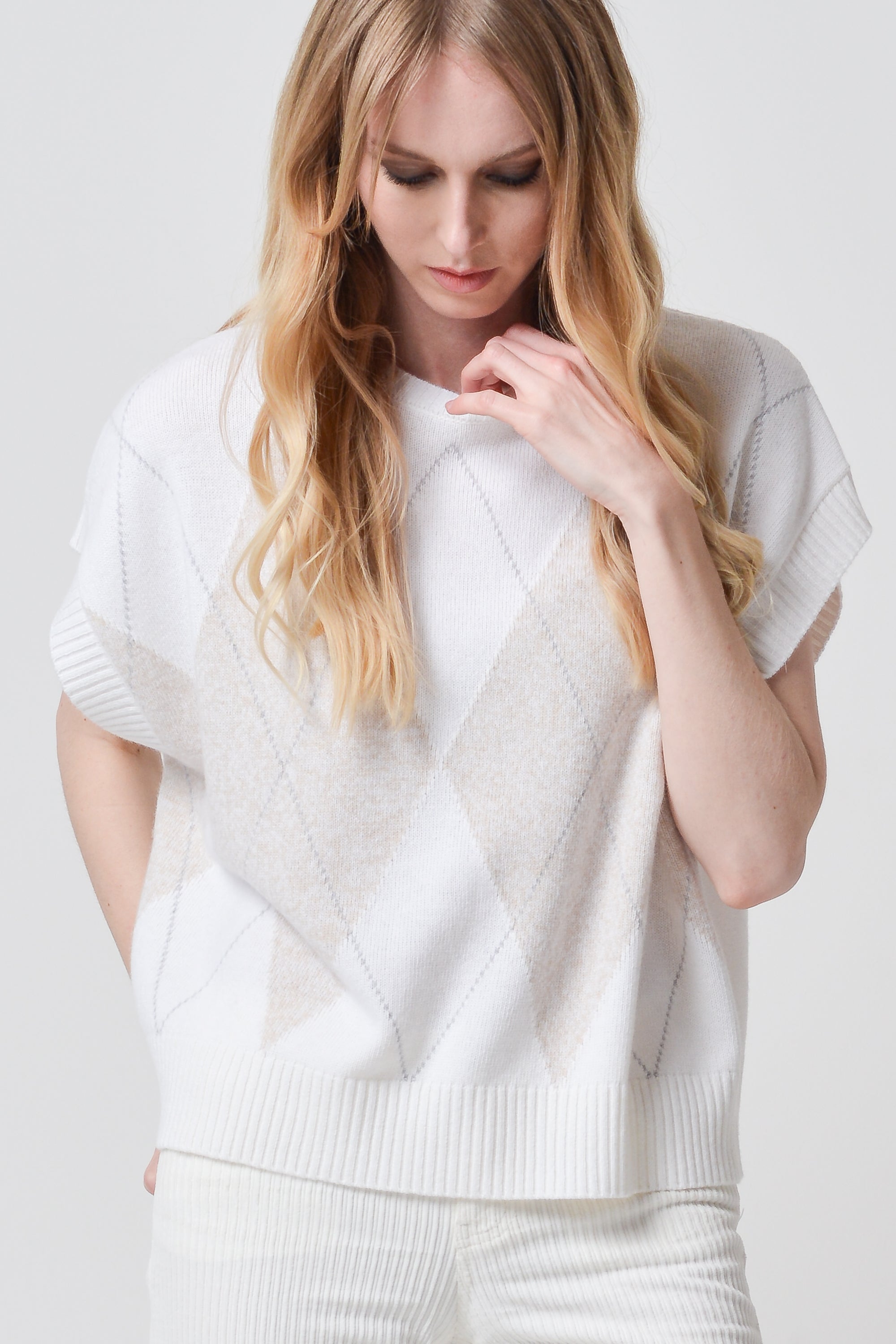 Grenz Rhombus Vest - Sand