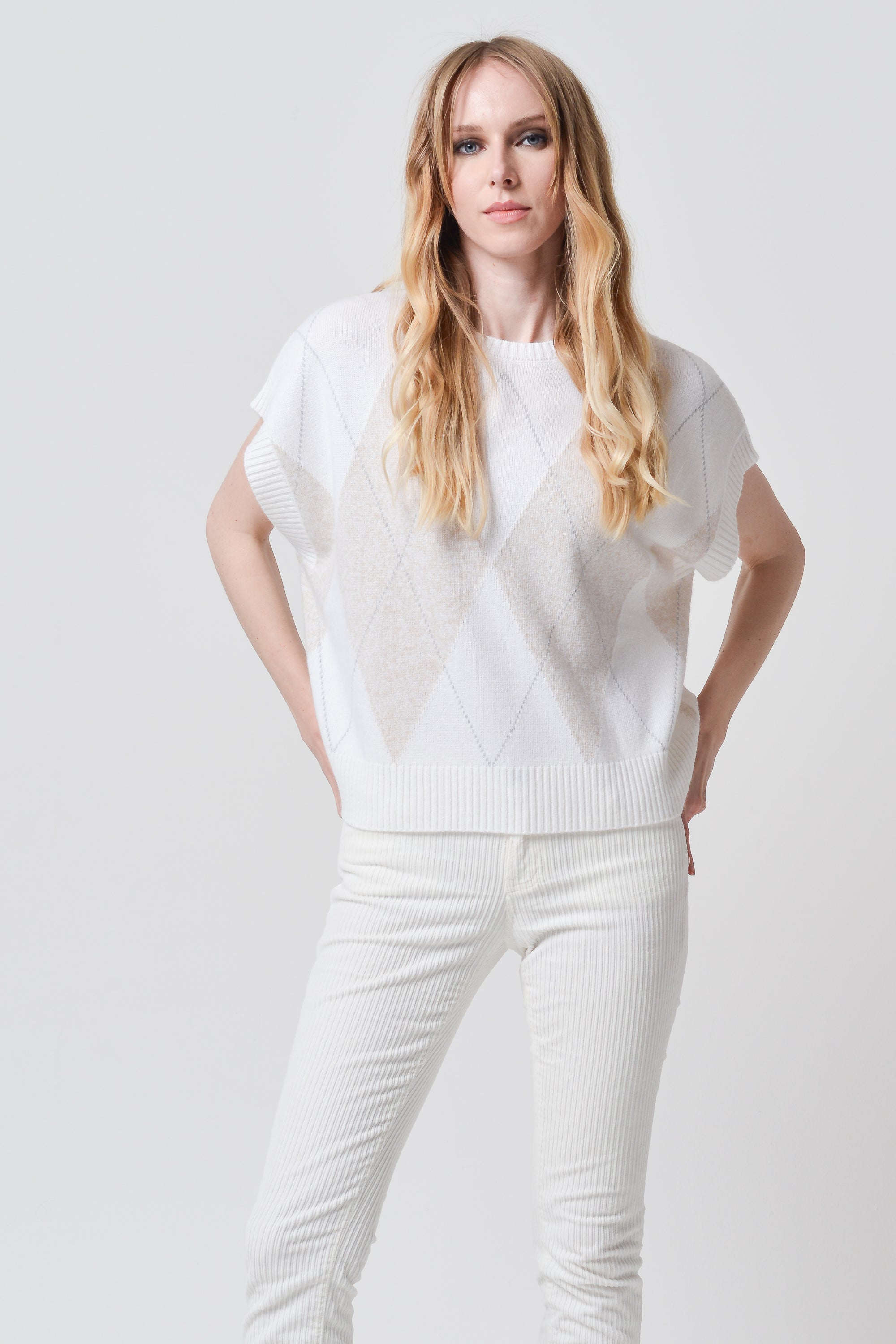 Grenz Rhombus Vest - Sand