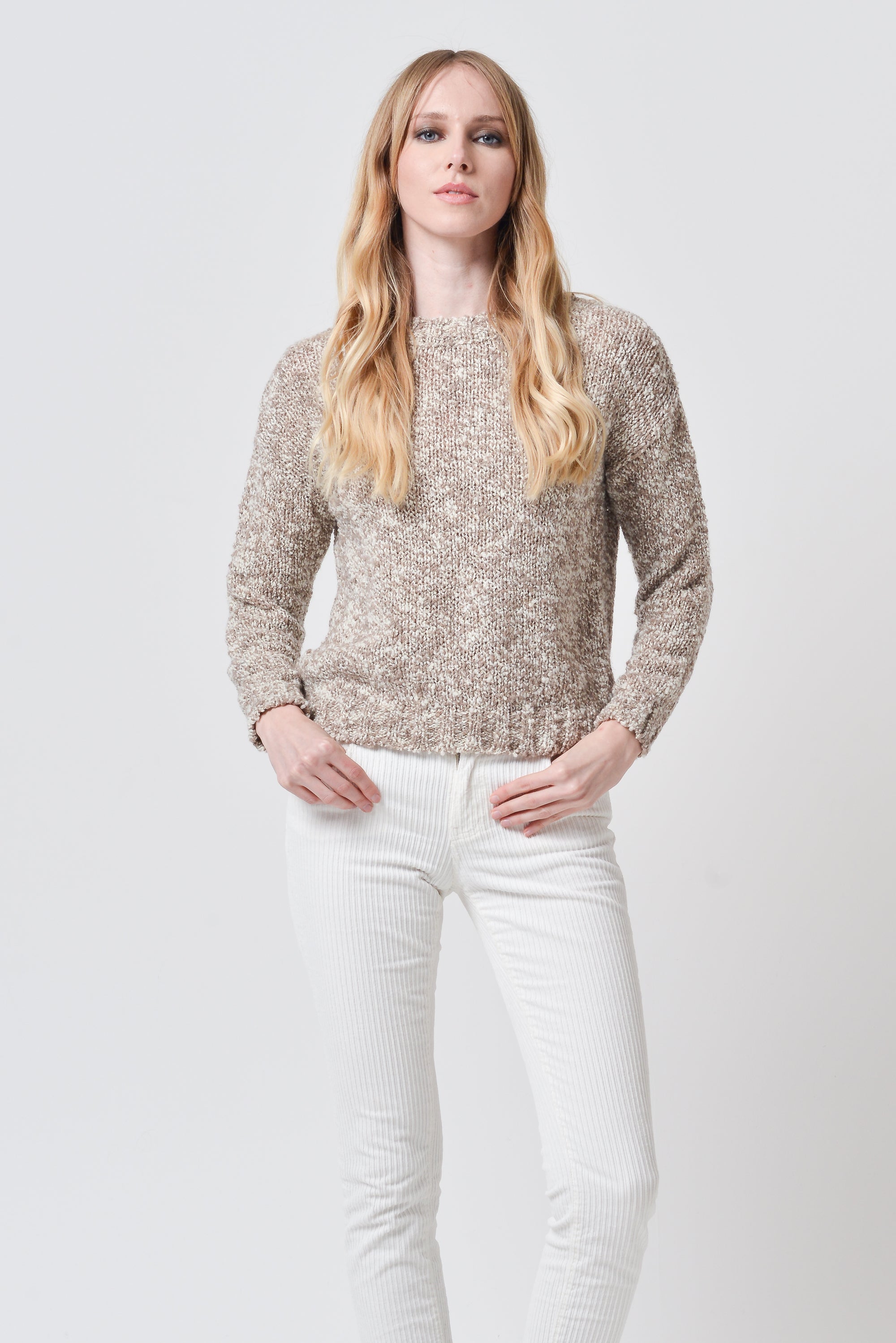 Kitz Bouclé Crewneck - Tundra