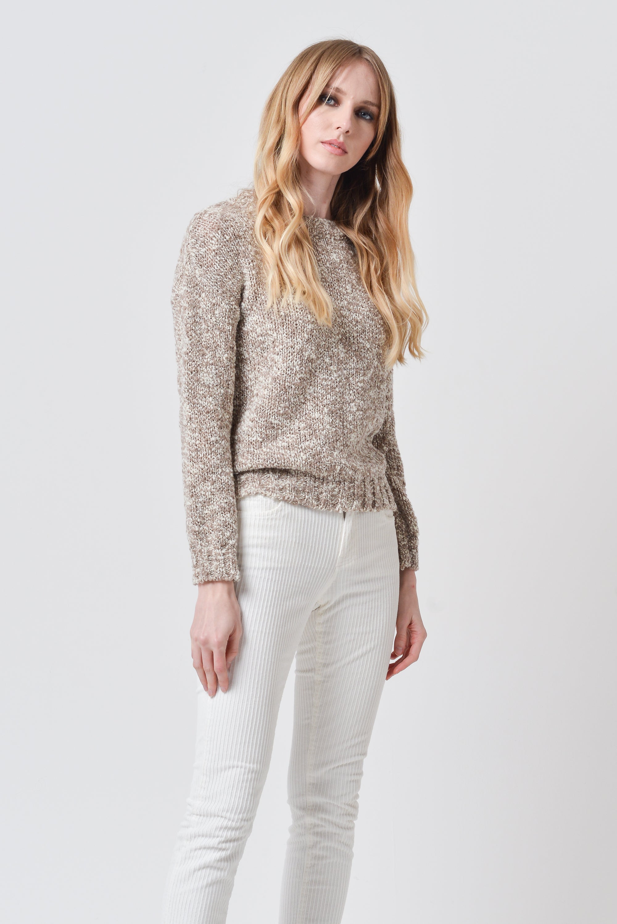 Kitz Bouclé Crewneck - Tundra