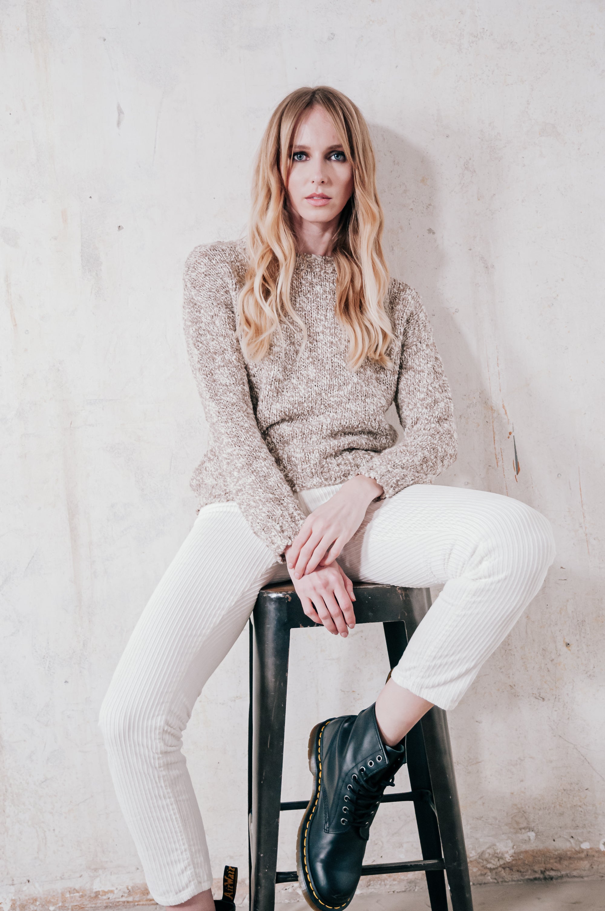 Kitz Bouclé Crewneck - Tundra